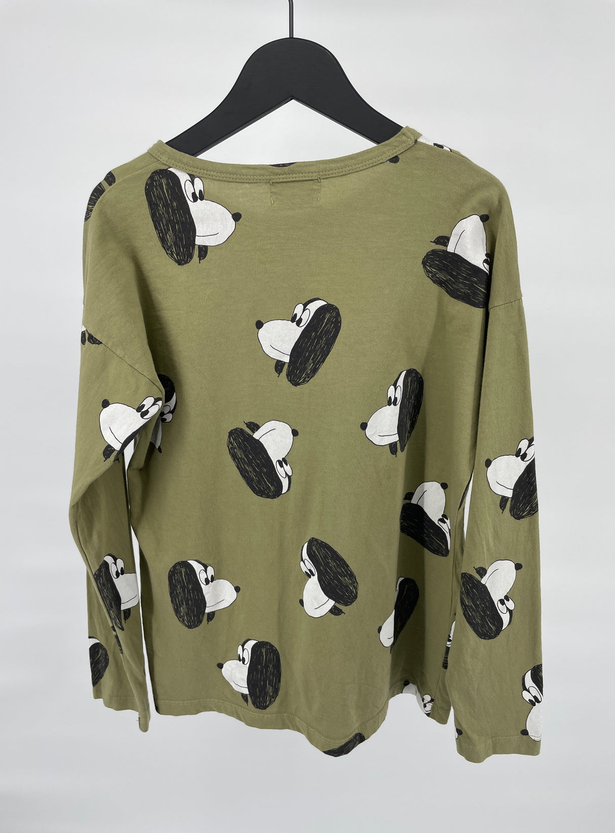 Longsleeve Groen Honden Print Maat 140 / 146