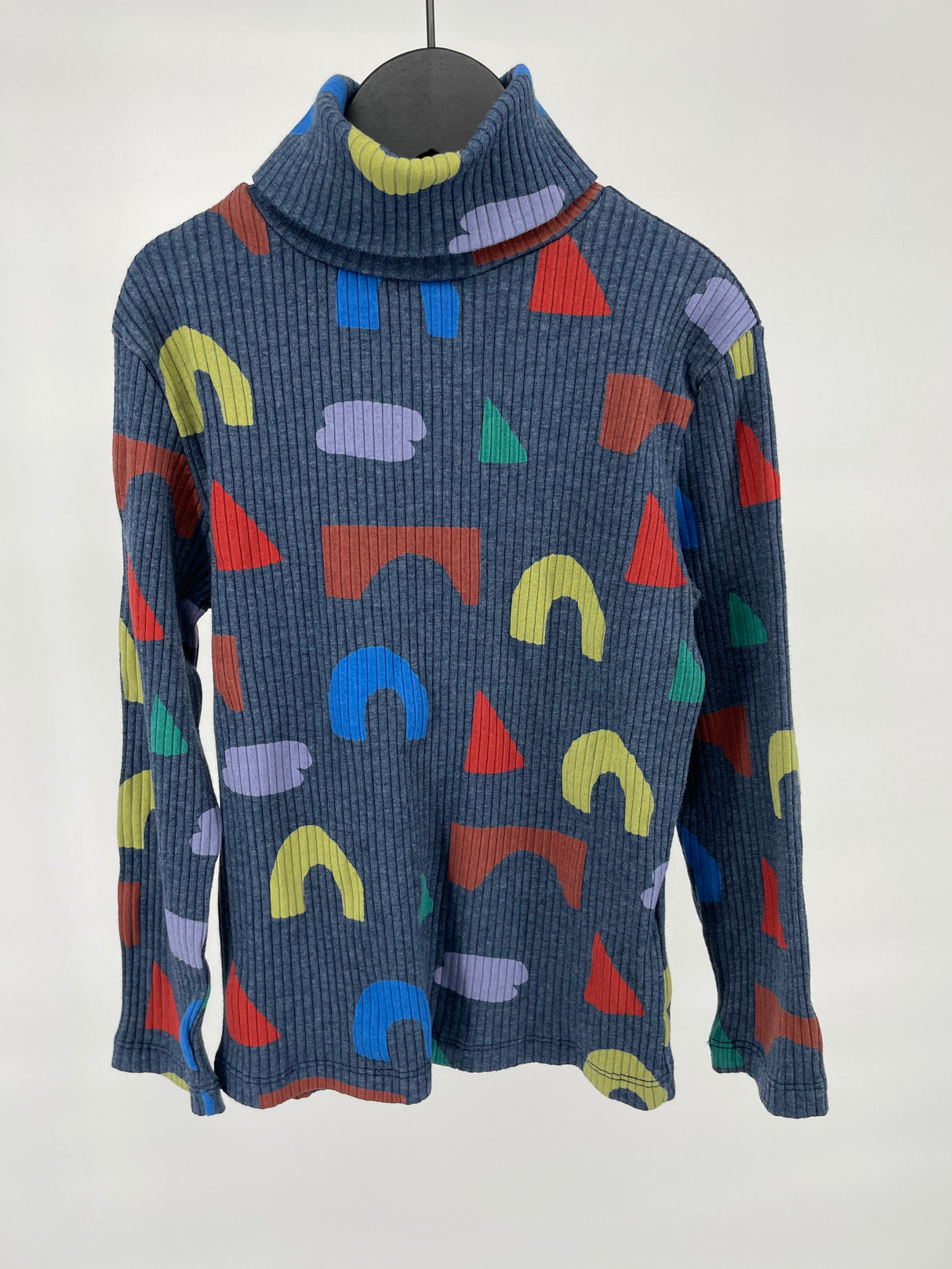 Longsleeve Col Blauw Multicolor Print Maat 104 / 110