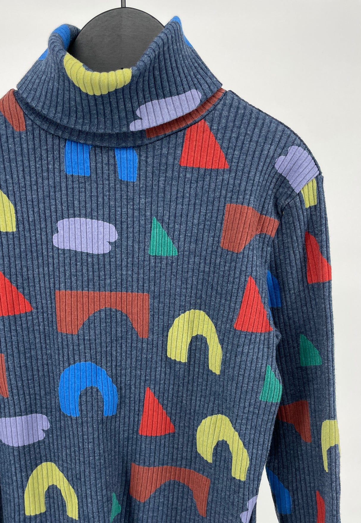 Longsleeve Col Blauw Multicolor Print Maat 104 / 110