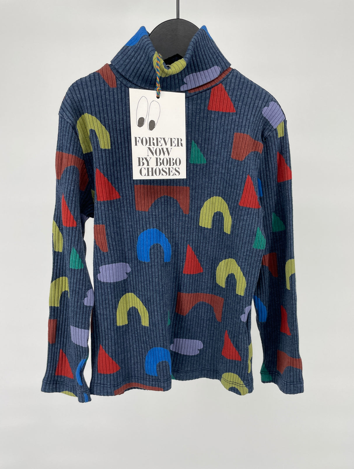 Longsleeve Col Blauw Multicolor Print Maat 104 / 110