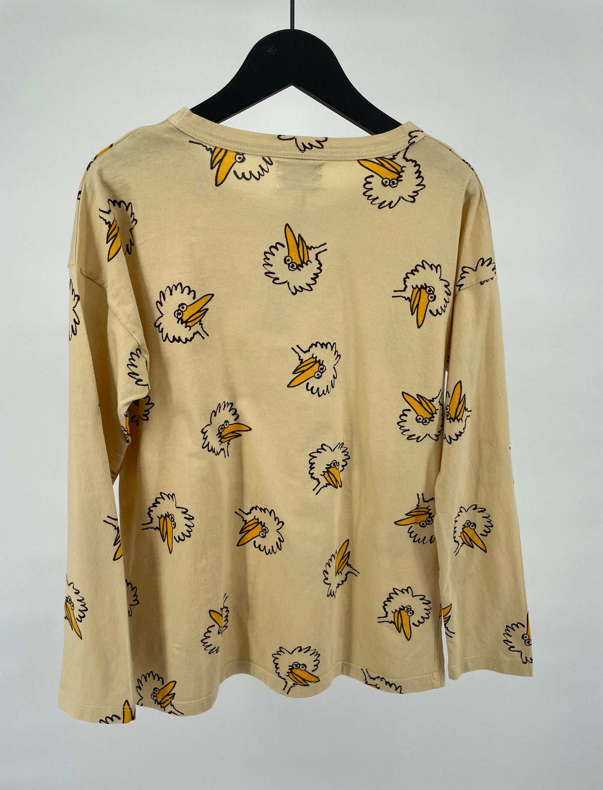 Longsleeve Geel Vogel Print Maat 140 / 146