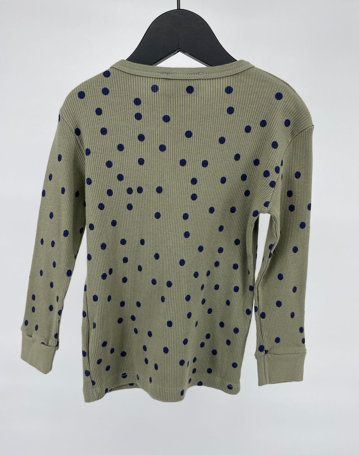 Longsleeve Groen Confetti Rib Maat 86 / 92