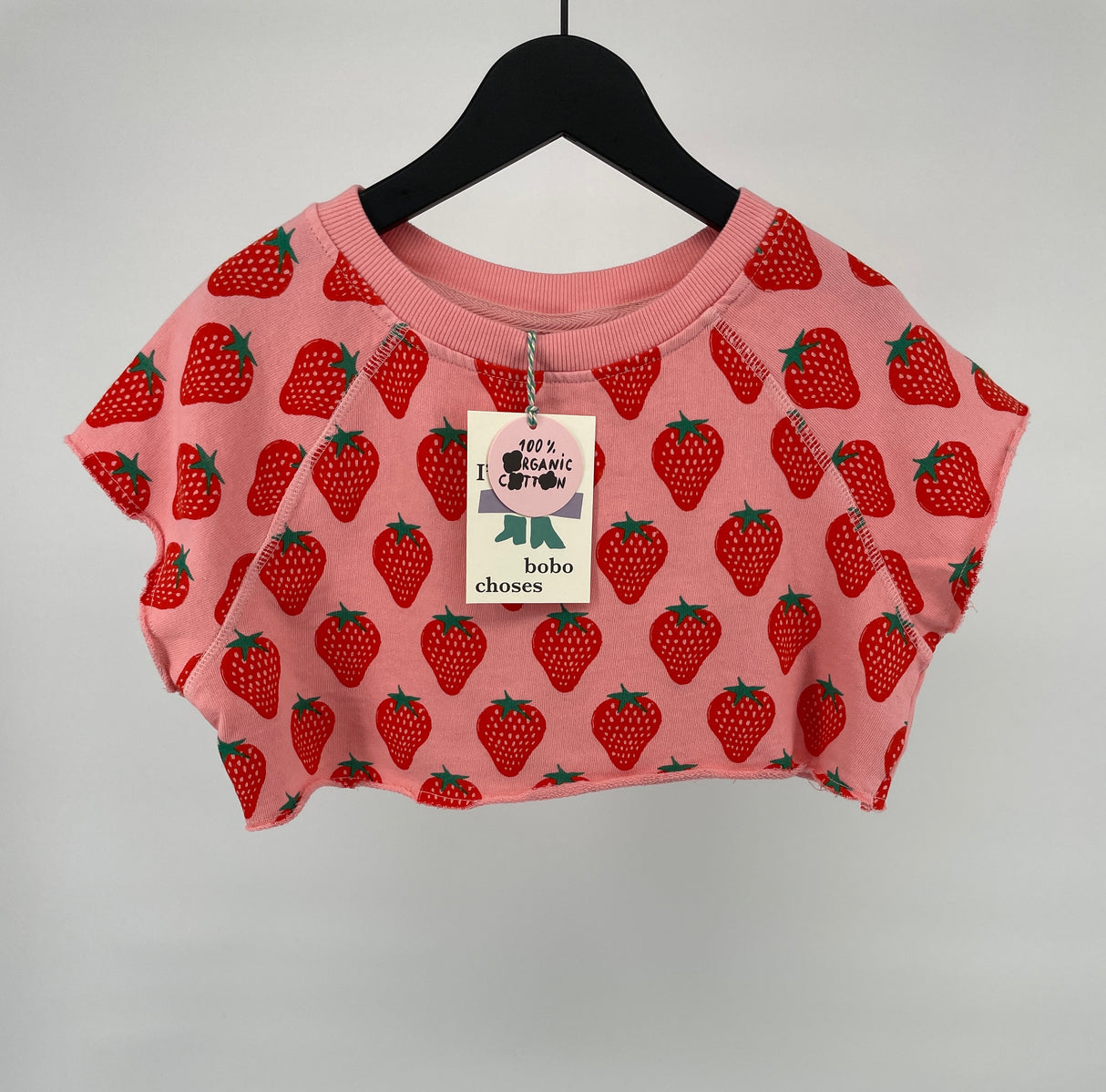 Cropped Top Roze Aardbeien