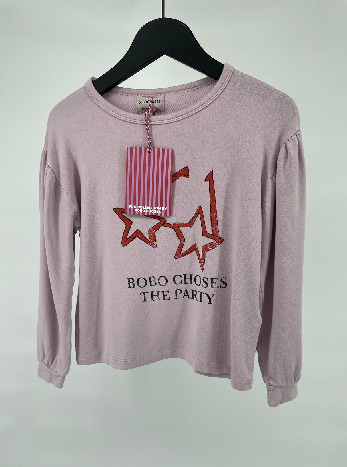 Top Lange Mouwen Paars Ster Bril Party Maat 104 / 110