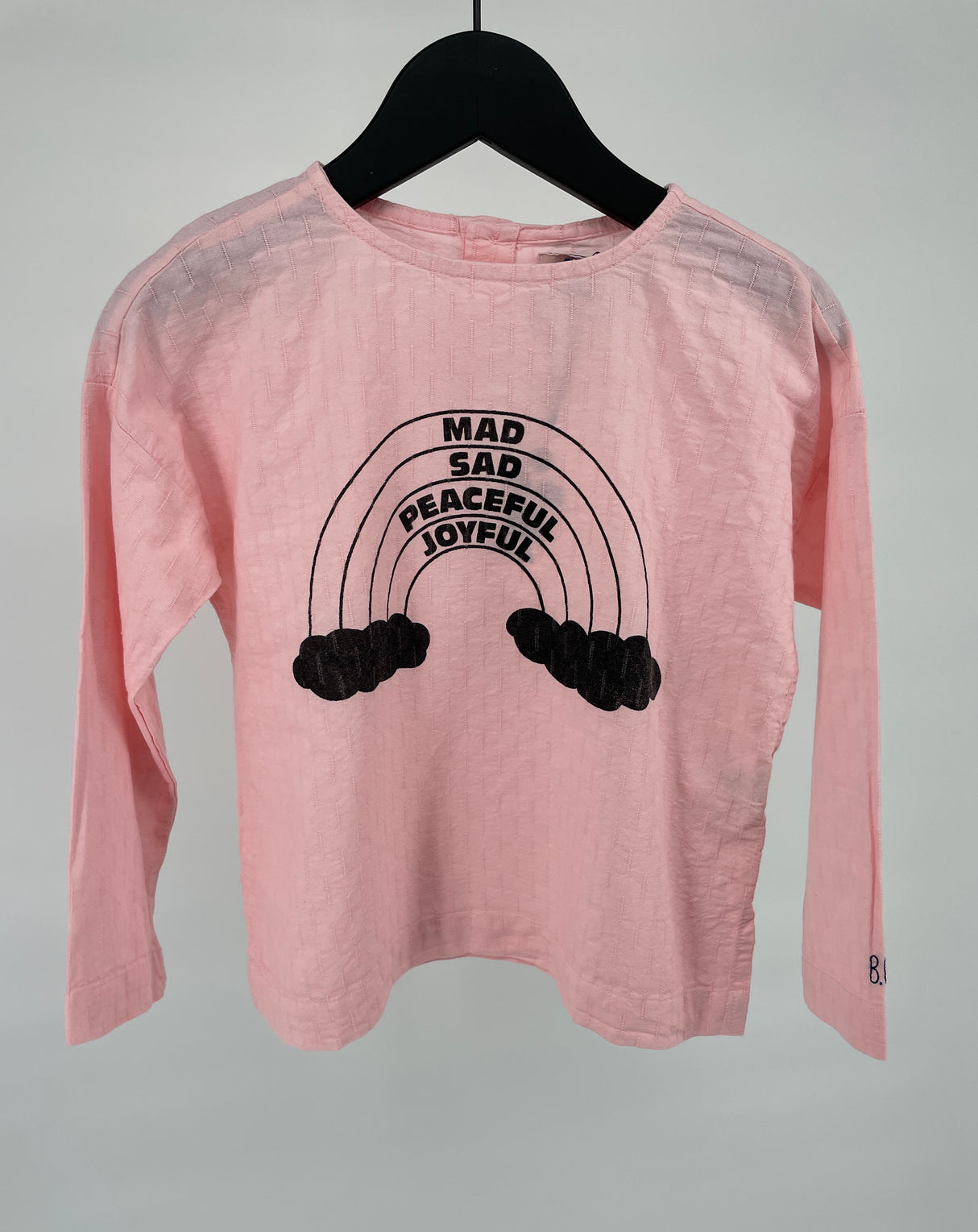 Top Lange Mouwen Roze Regenboog