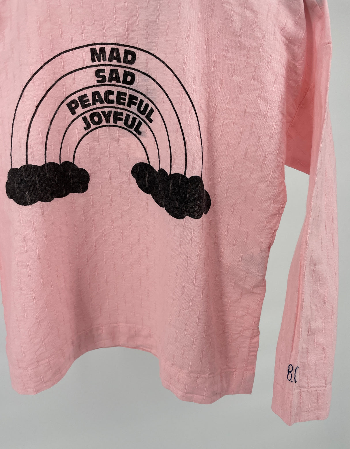 Top Lange Mouwen Roze Regenboog