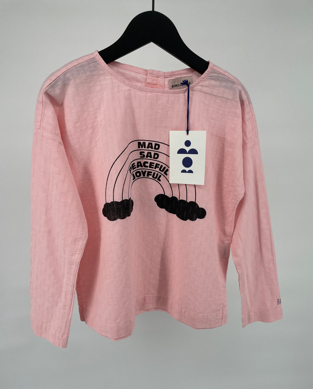 Top Lange Mouwen Roze Regenboog