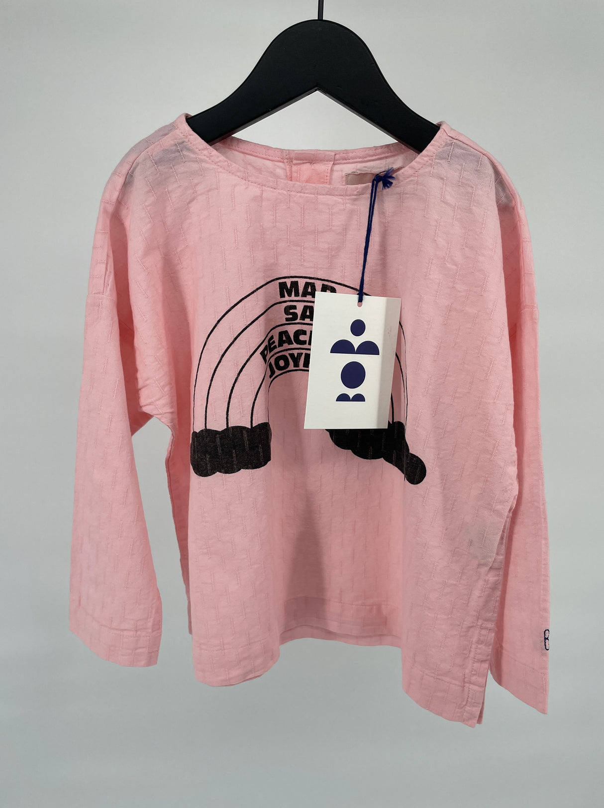 Top Lange Mouwen Roze Regenboog