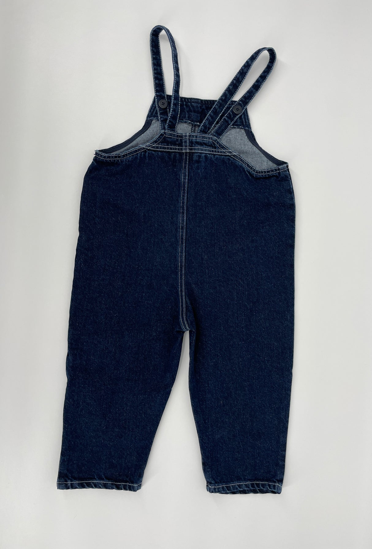 Tuinbroek Donkerblauw Denim Vogels Maat 86 / 92