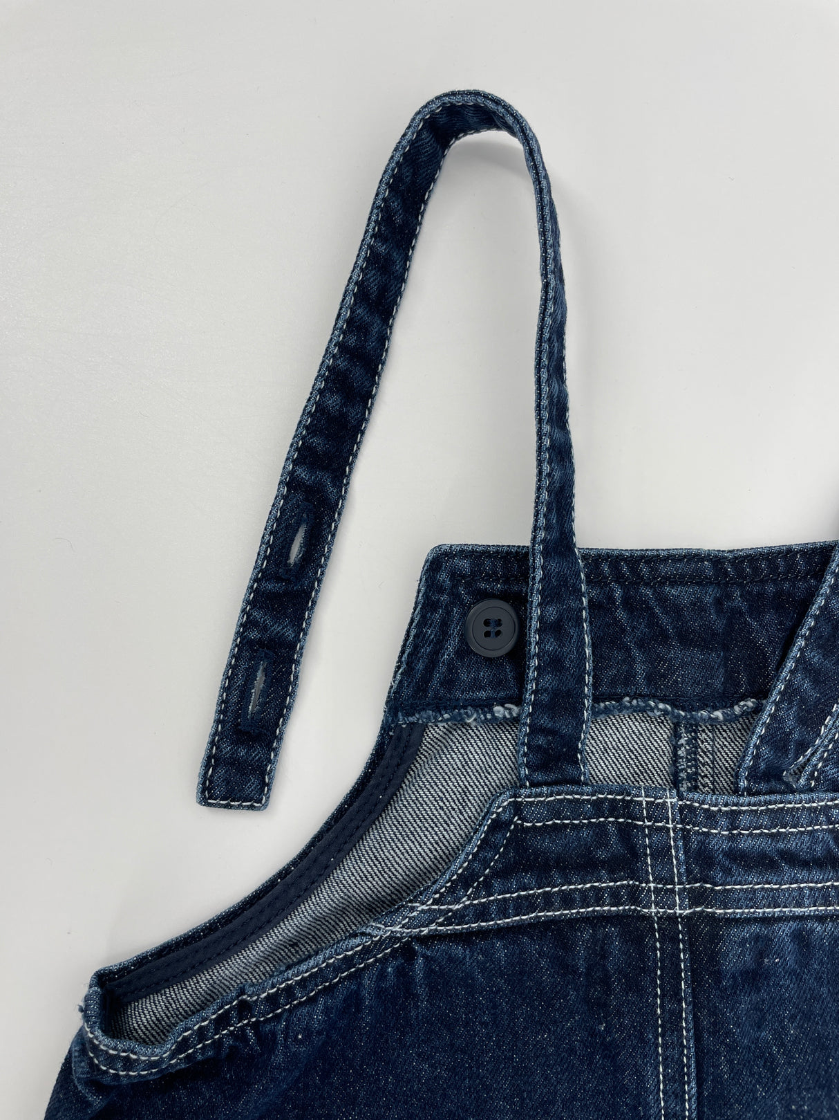 Tuinbroek Donkerblauw Denim Vogels Maat 86 / 92