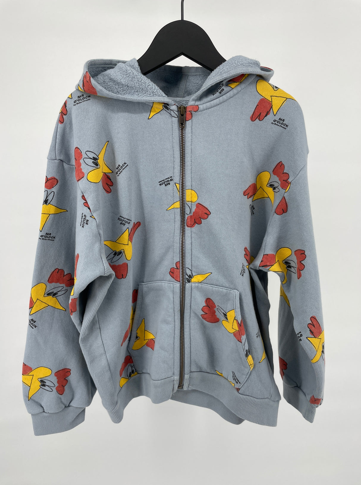 Vest Capuchon Grijs Hanen Print Maat 140 / 146