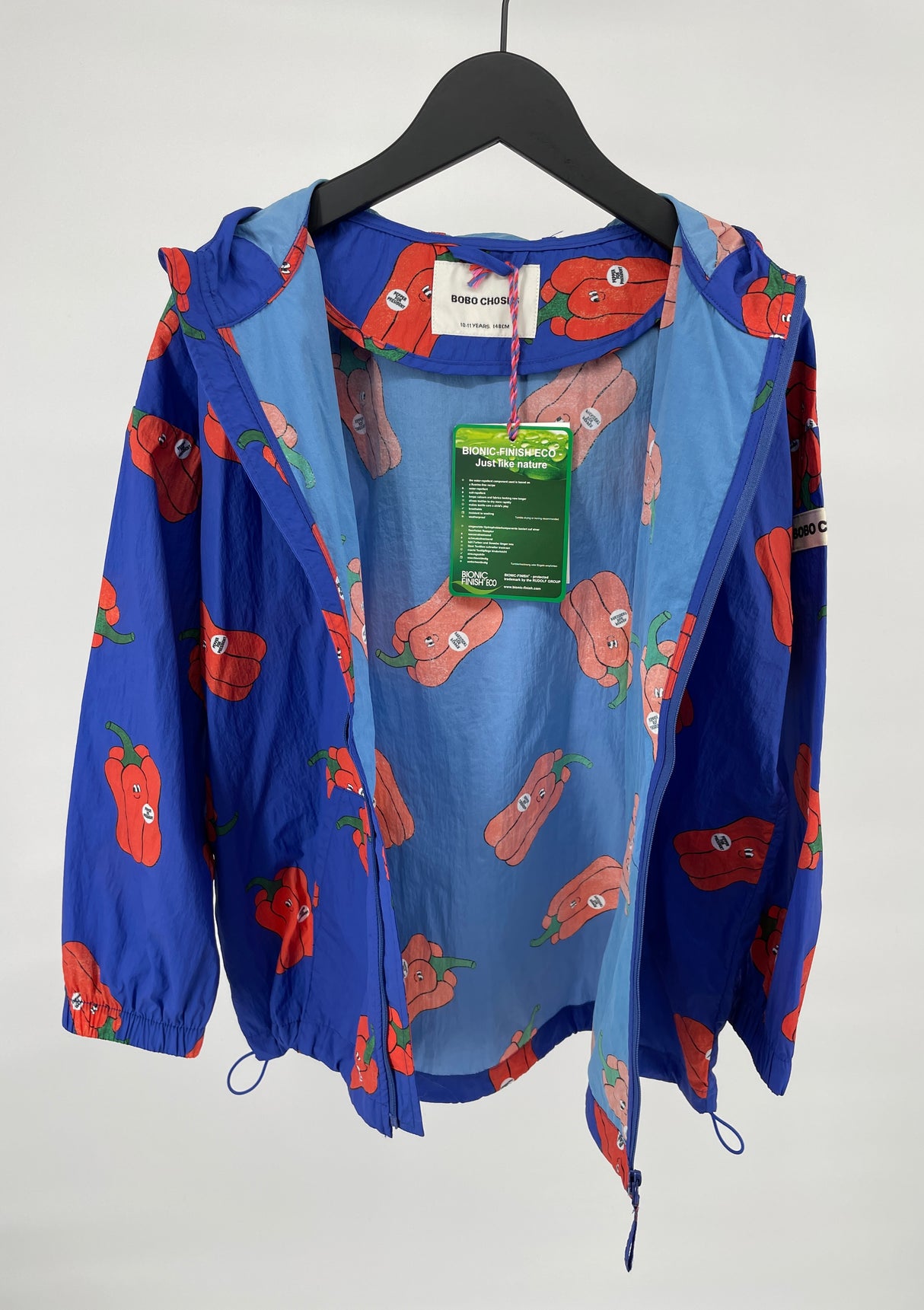 Windstopper Jas Blauw Paprika Maat 140 / 146