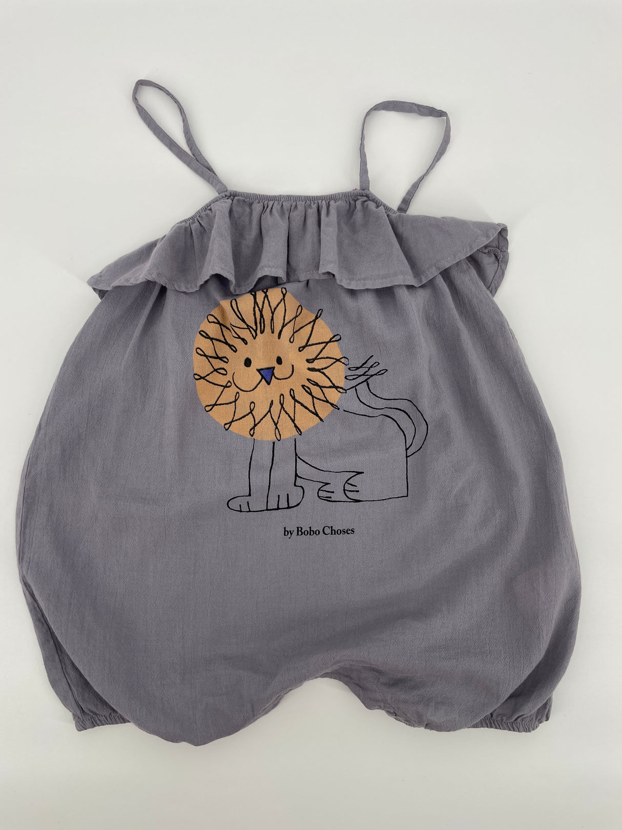 Zomerpak Grijs Leeuw Roesjes Maat 86 / 92