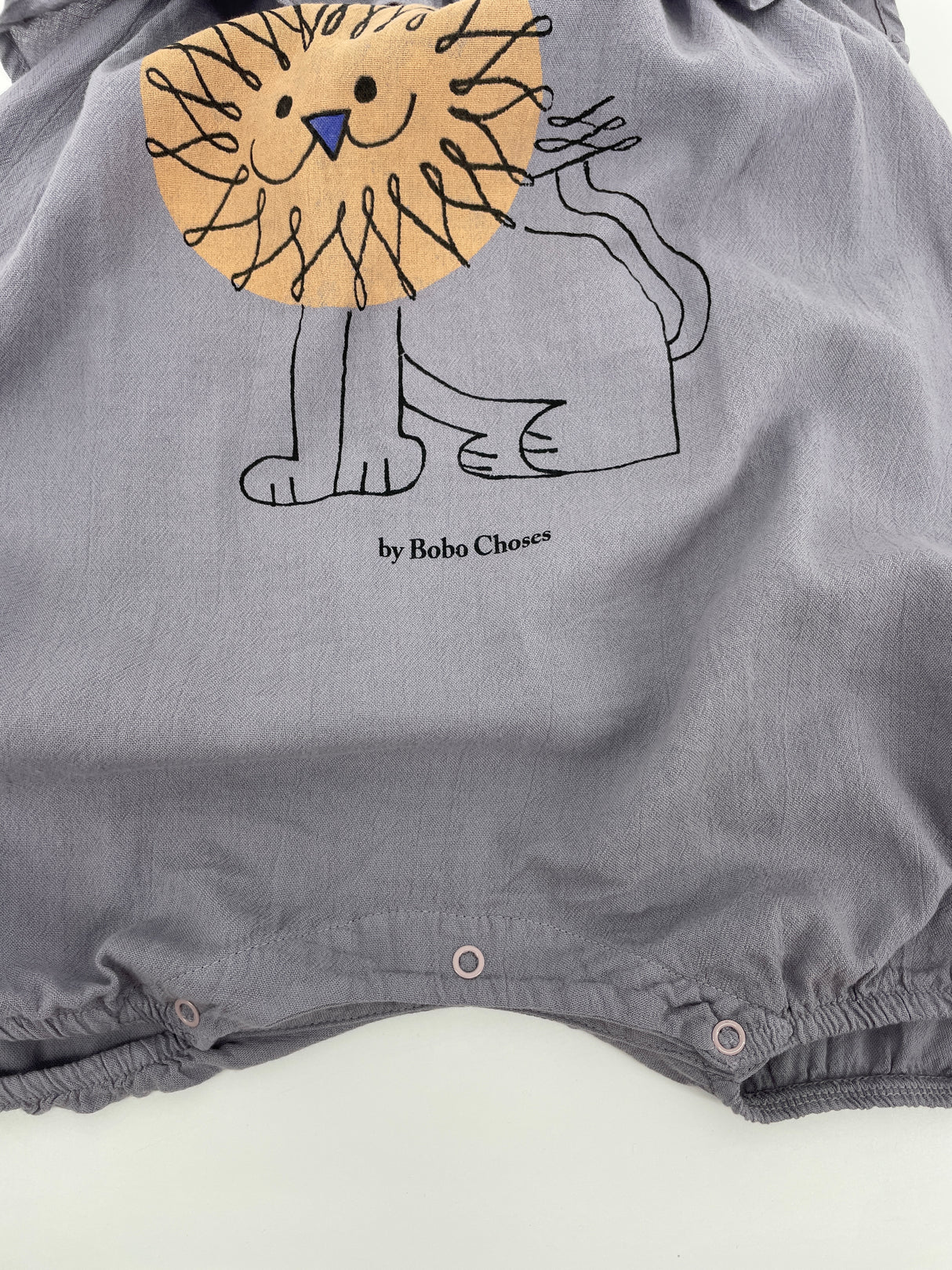 Zomerpak Grijs Leeuw Roesjes Maat 86 / 92