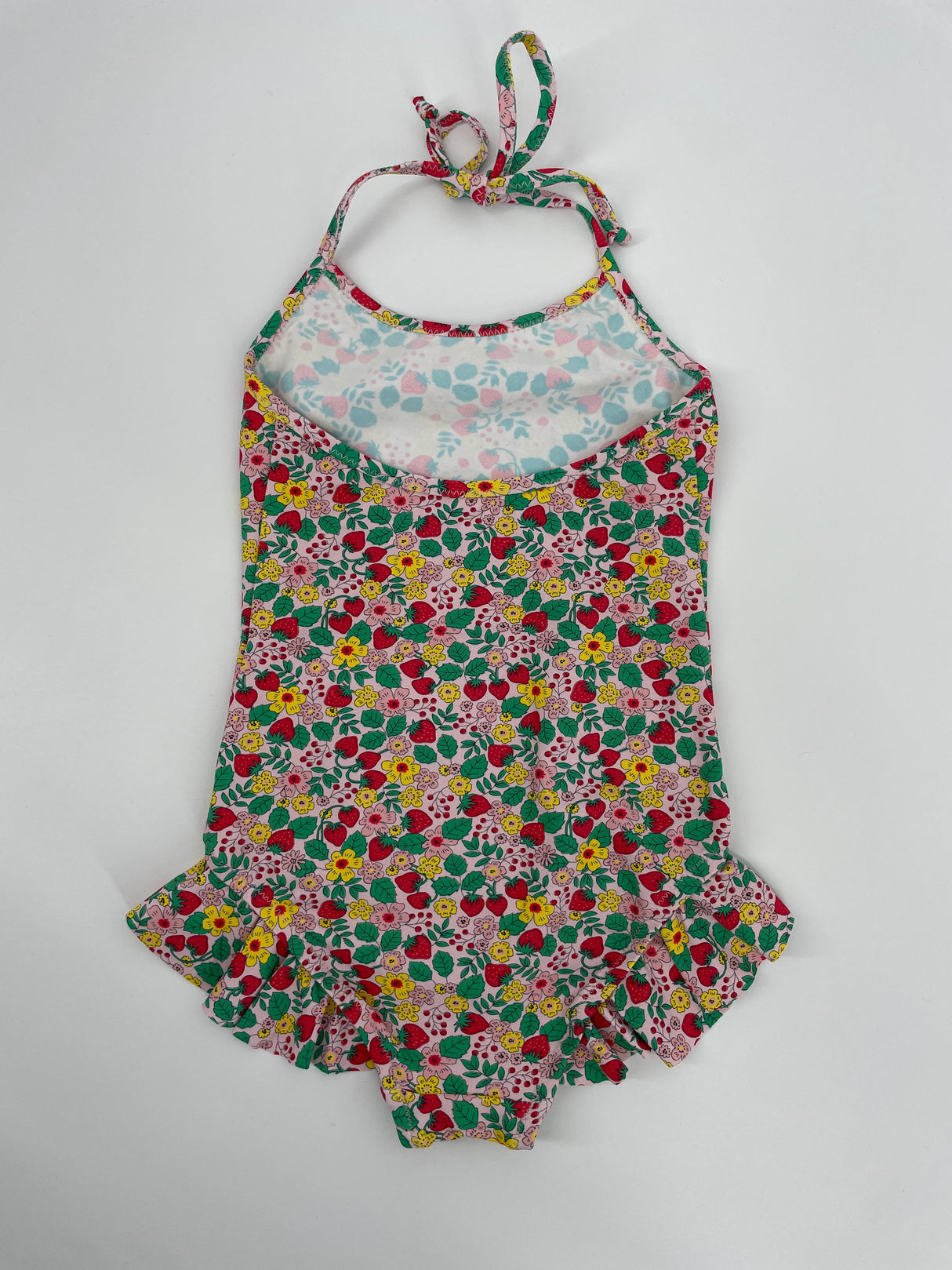 Badpak Roze Aardbeien Bloemen Maat 98