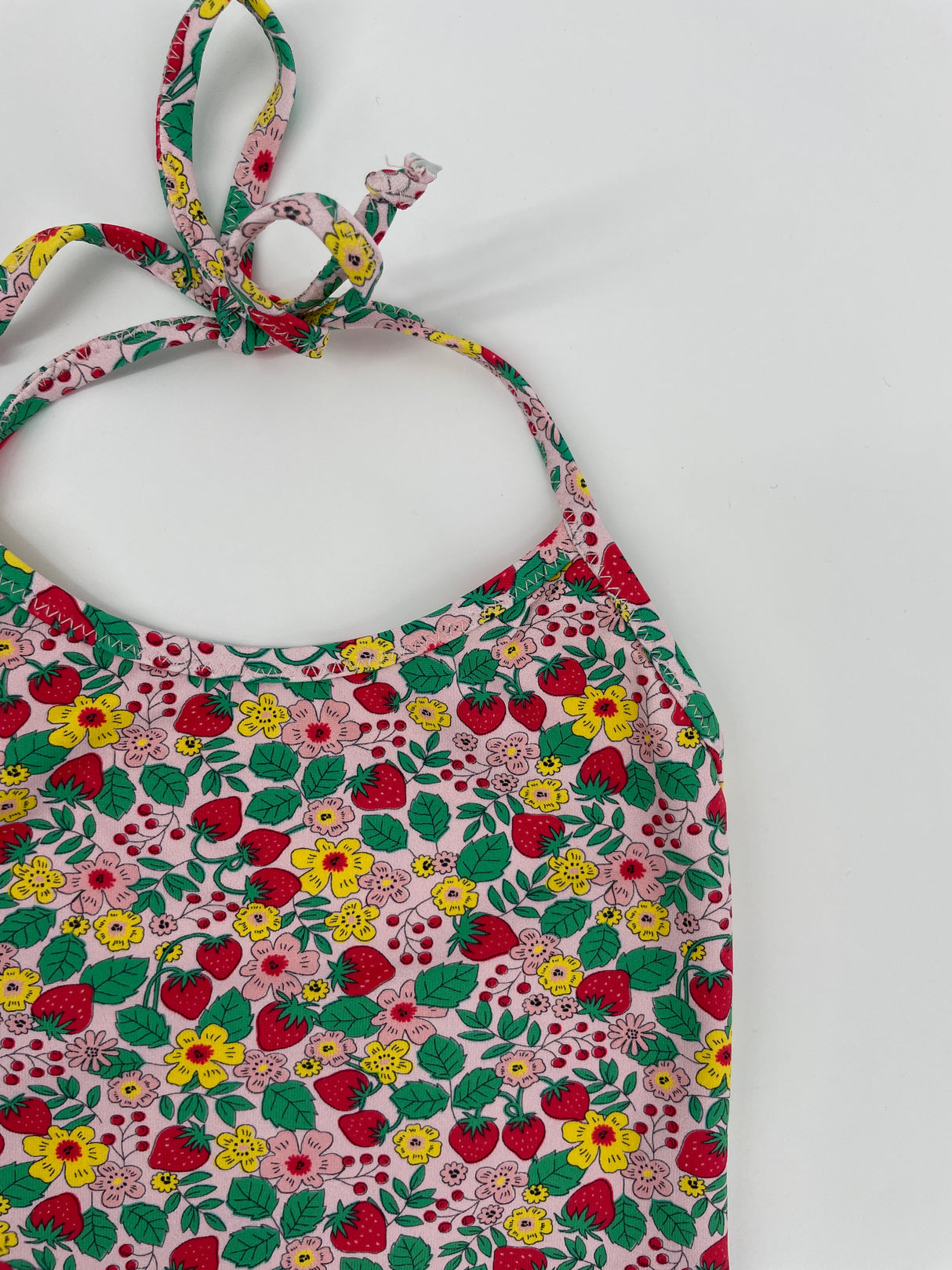 Badpak Roze Aardbeien Bloemen Maat 98