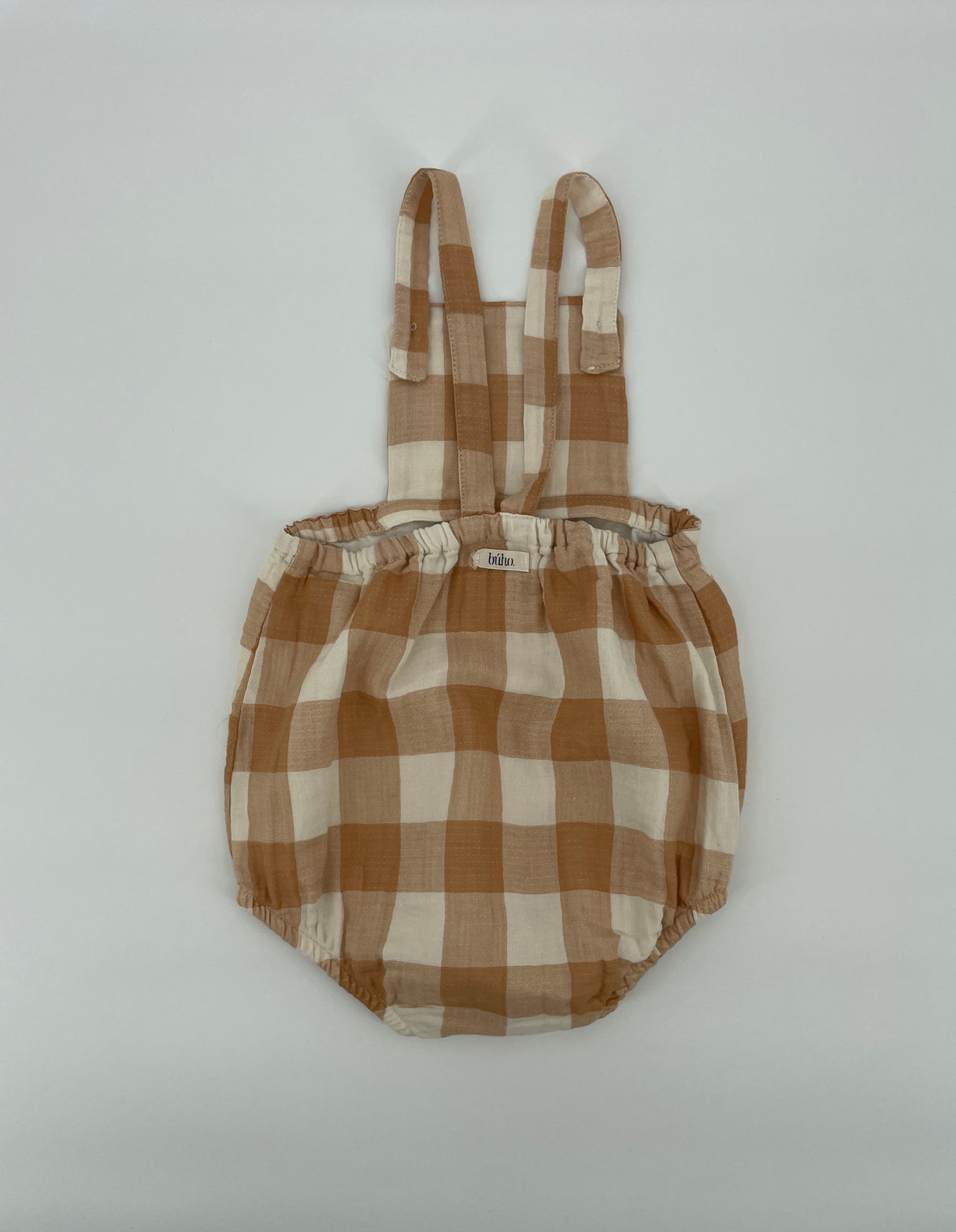 Zomerpak Bruin Beige Geblokt Maat 80