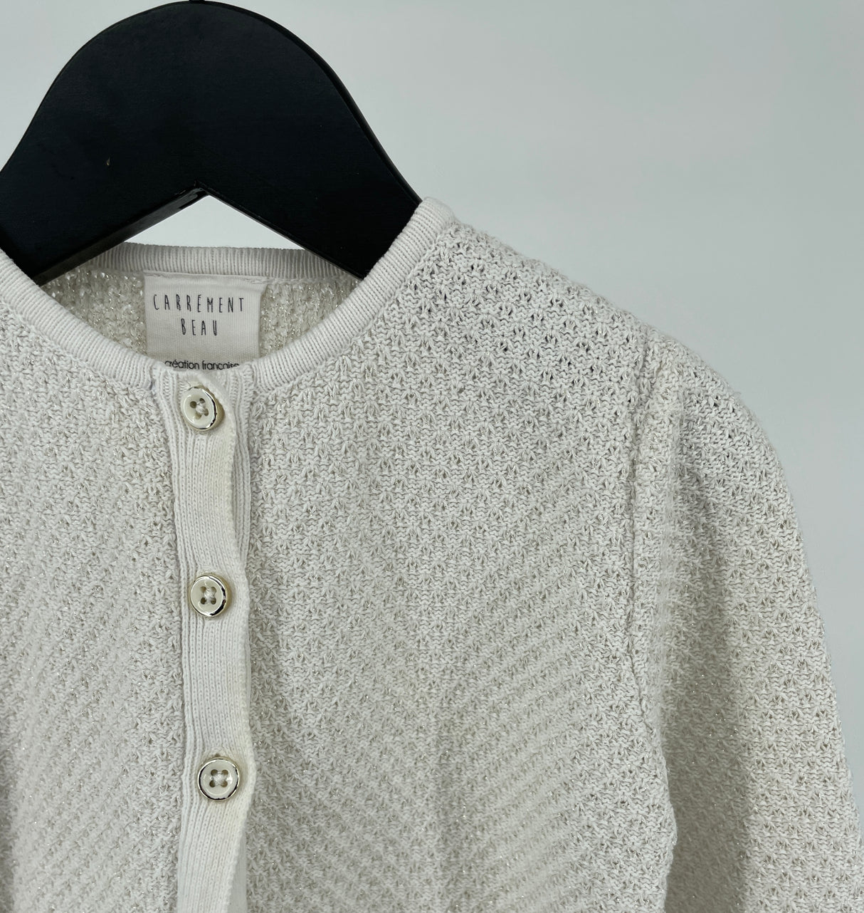 Vest Beige met Gouden Accenten Maat 80