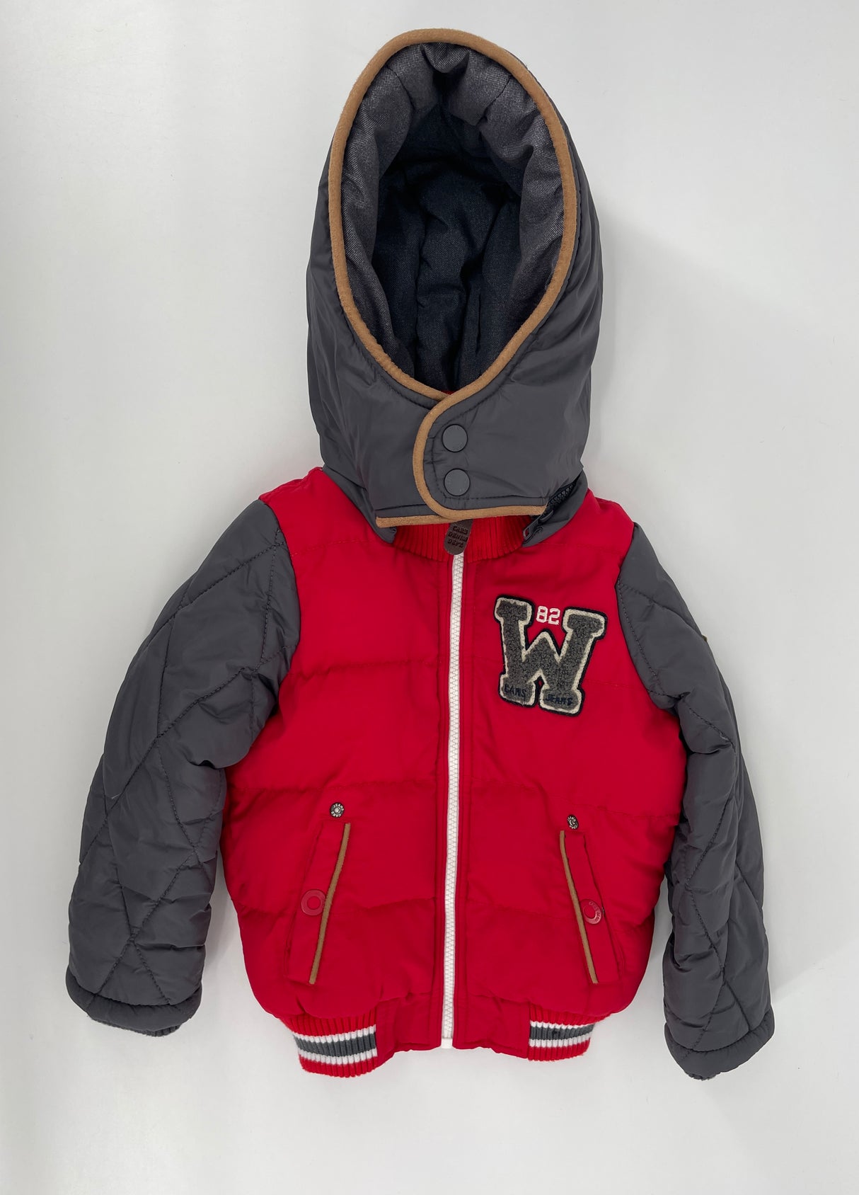 Jas Rood Grijs Maat 92