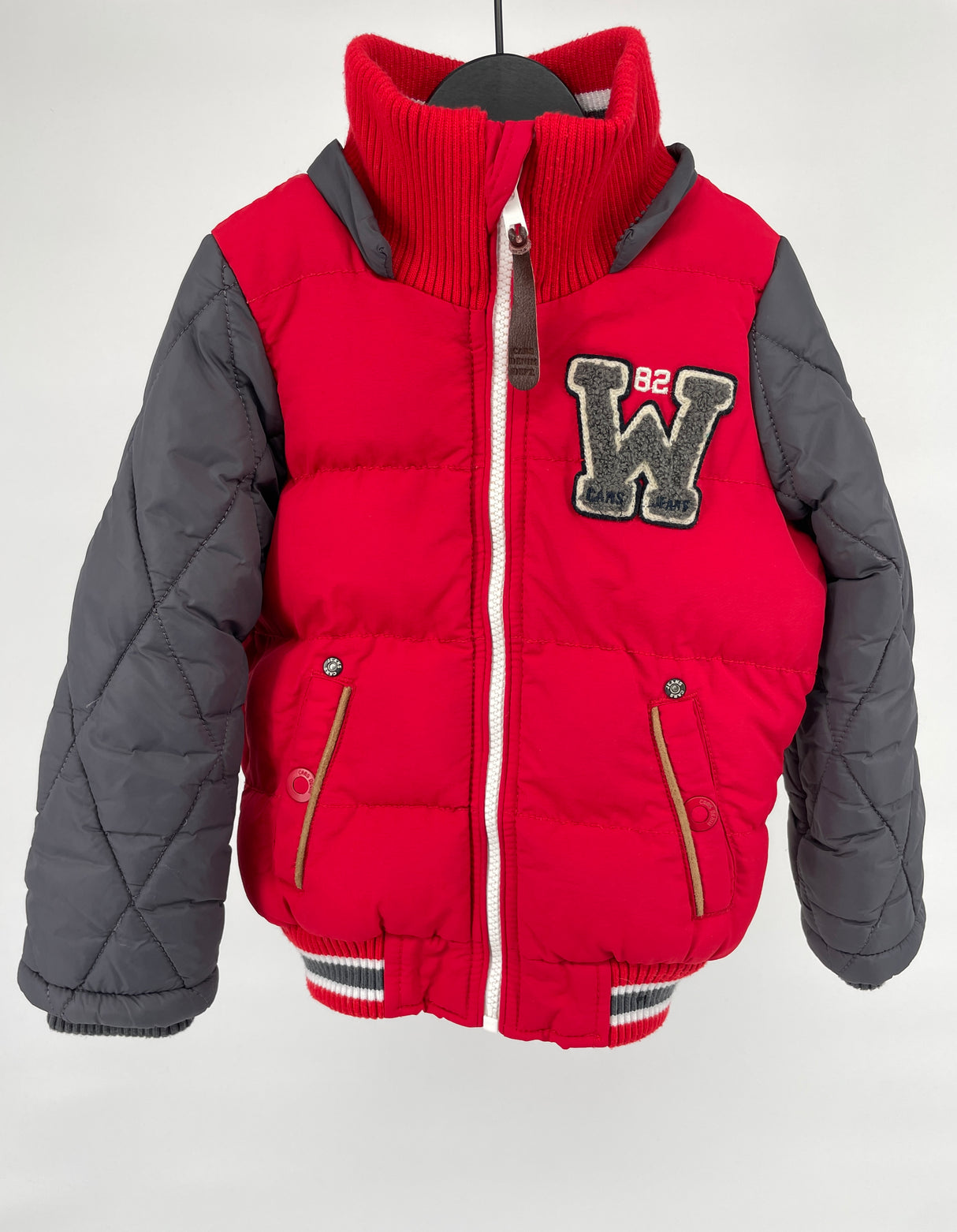 Jas Rood Grijs Maat 92