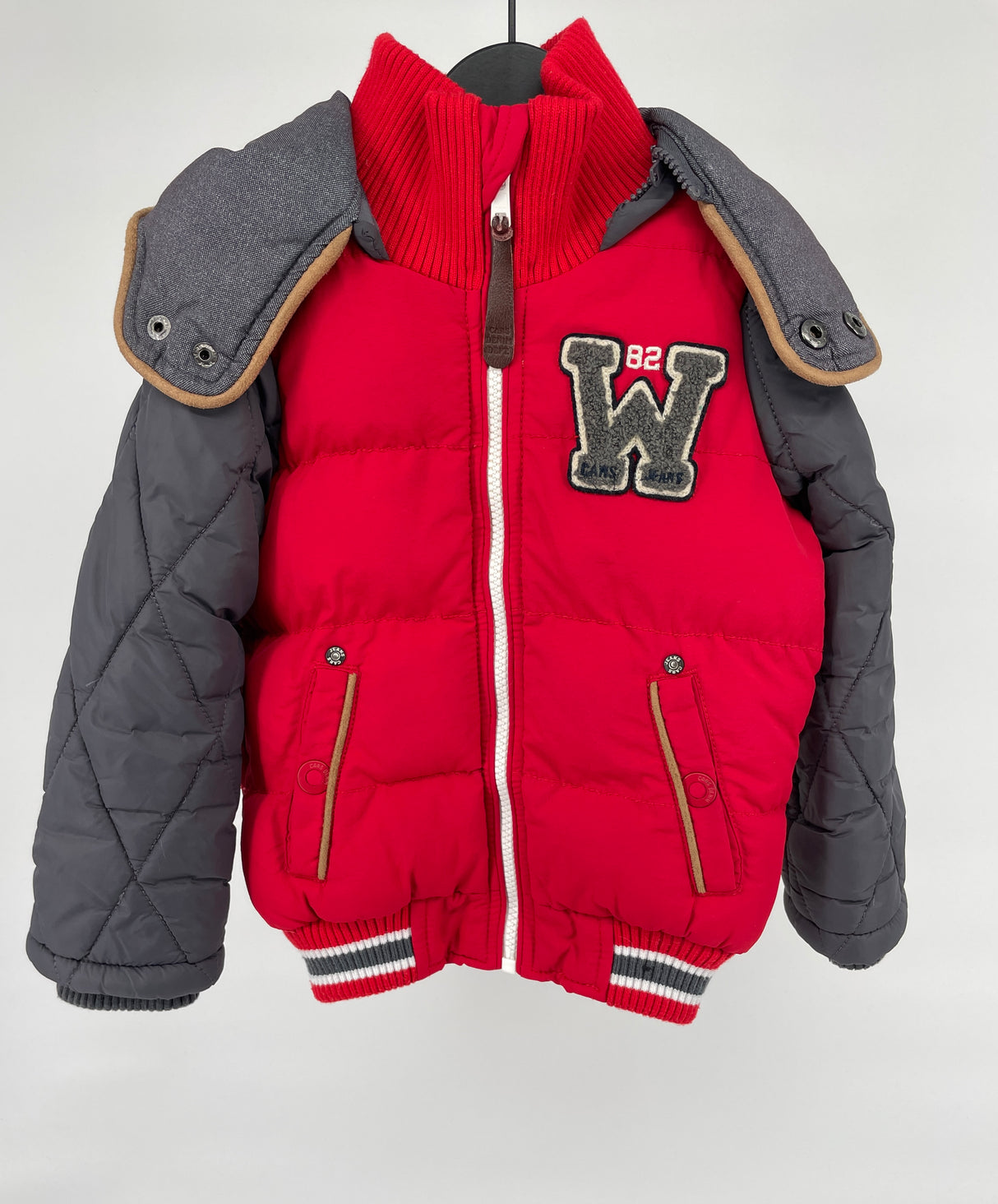 Jas Rood Grijs Maat 92