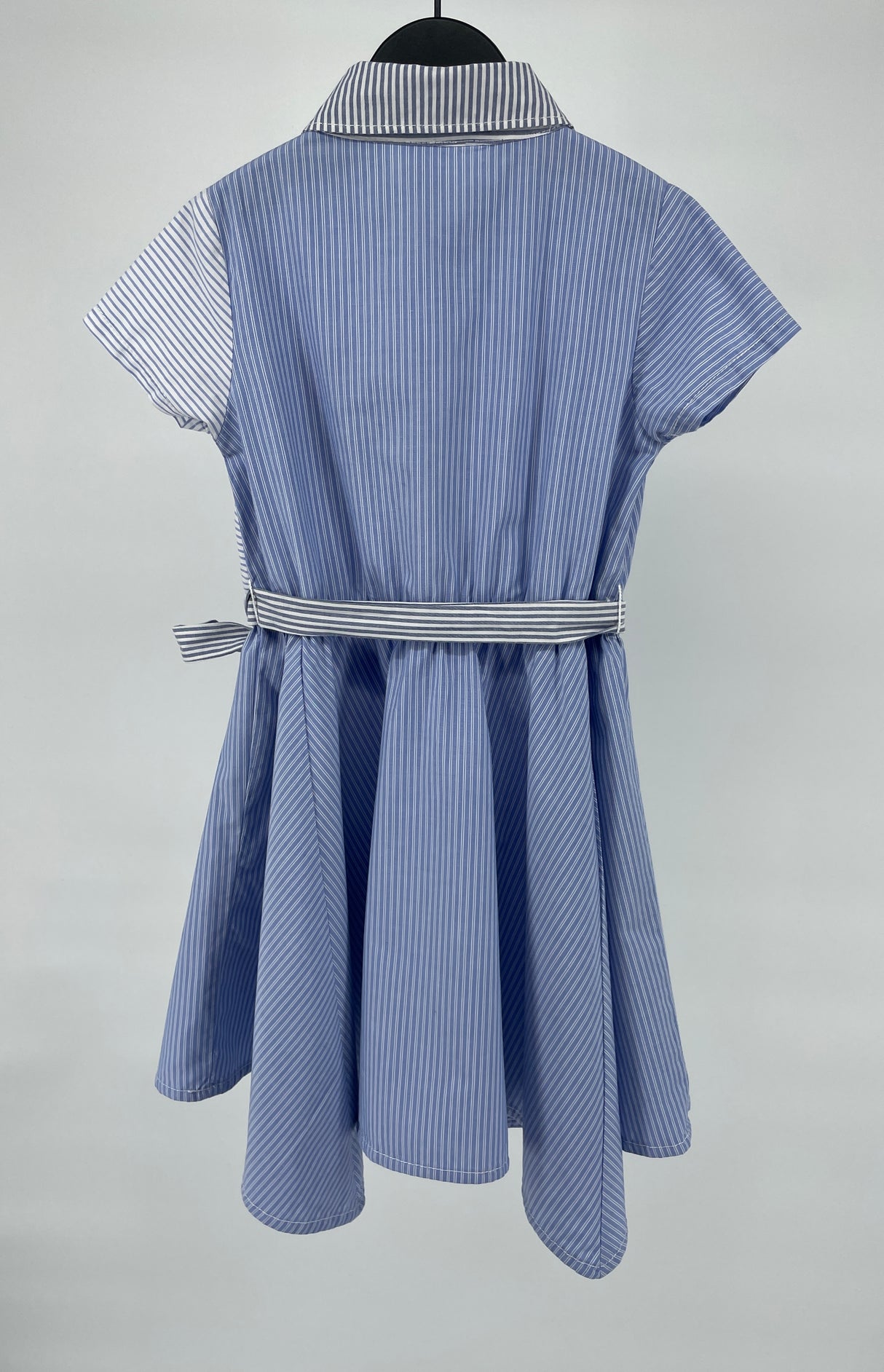 Jurk Korte Mouw Blauw Streepjes Maat 104