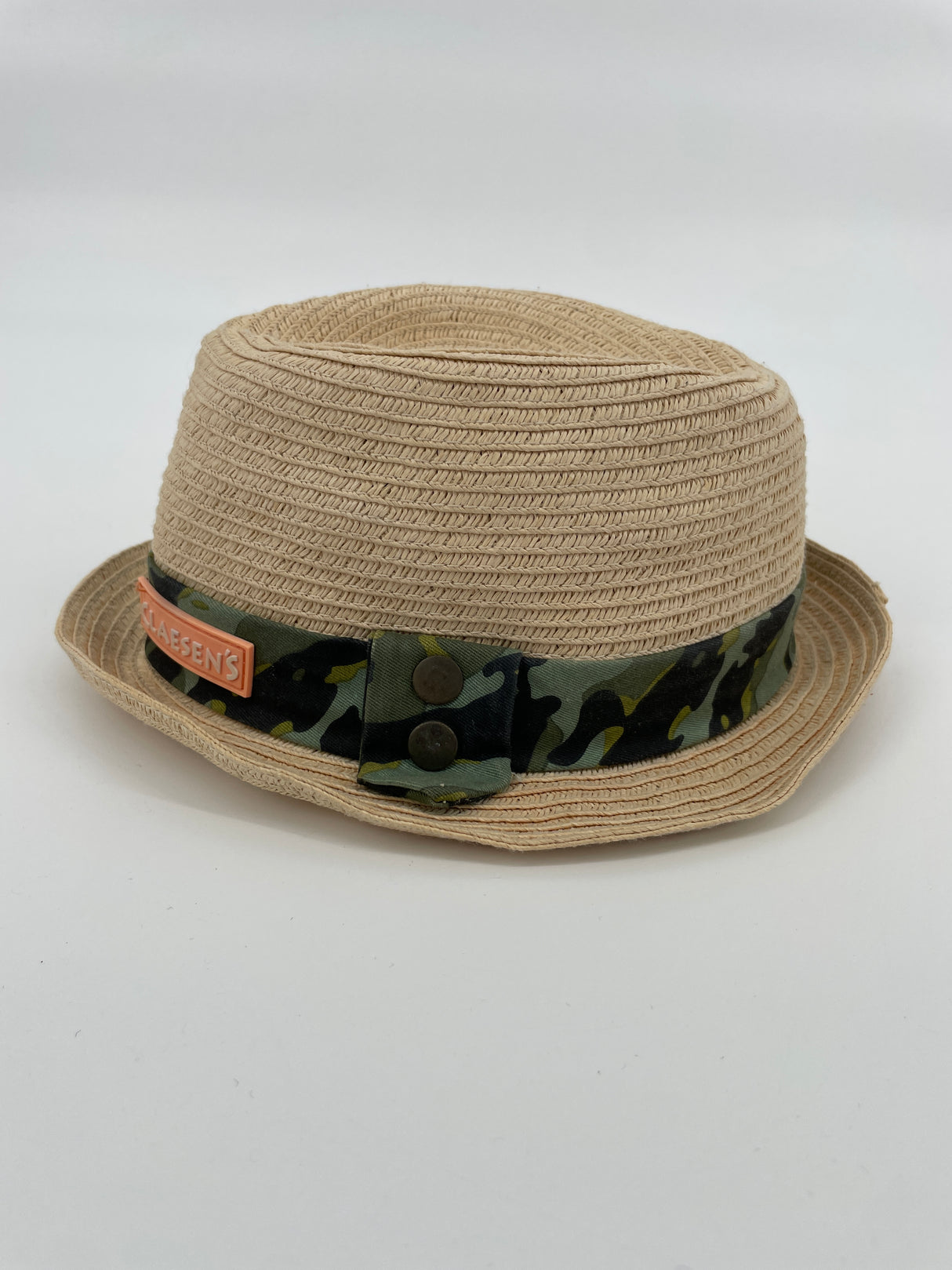 Strohoed Beige Camouflage Print Maat 4 - 5 Jaar