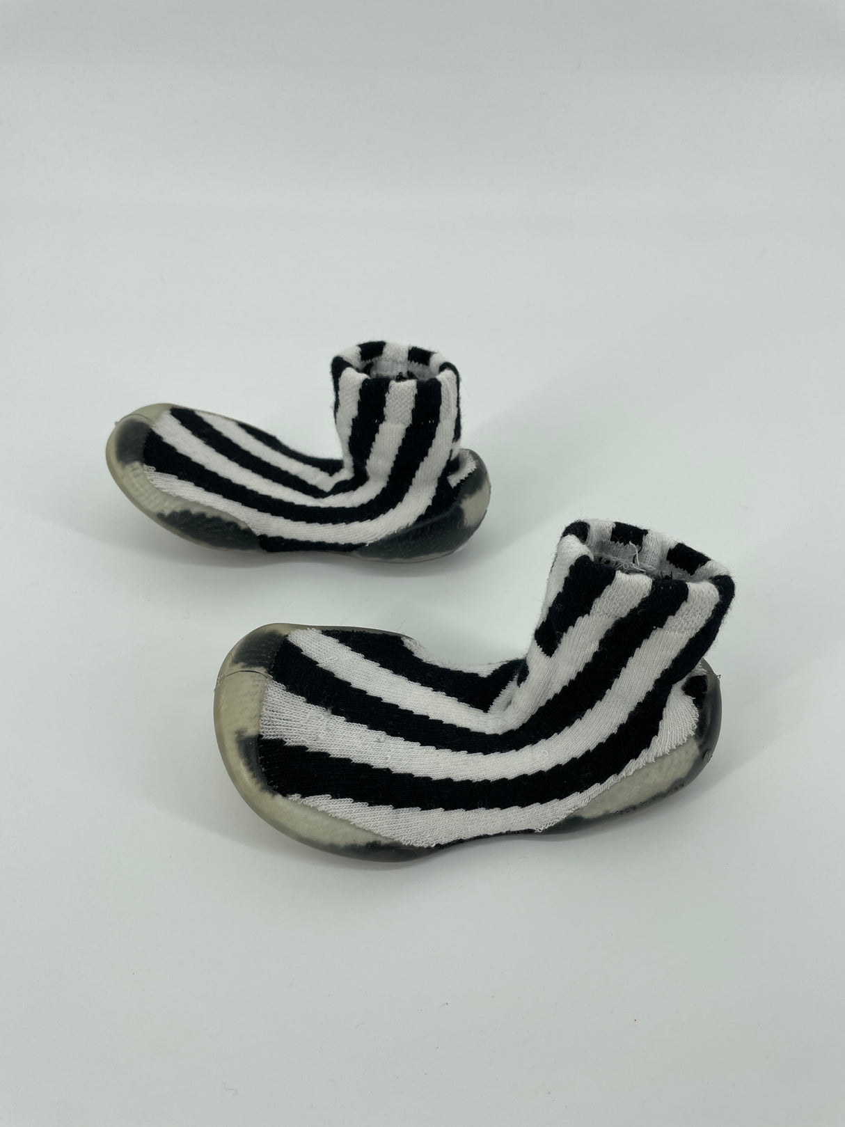 Sloffen Zwart Wit Strepen Maat 24 / 25