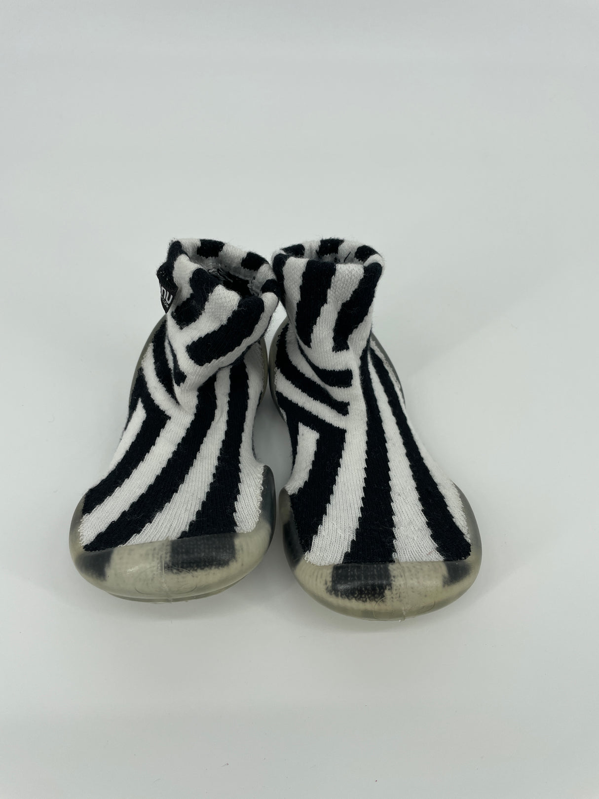 Sloffen Zwart Wit Strepen Maat 24 / 25