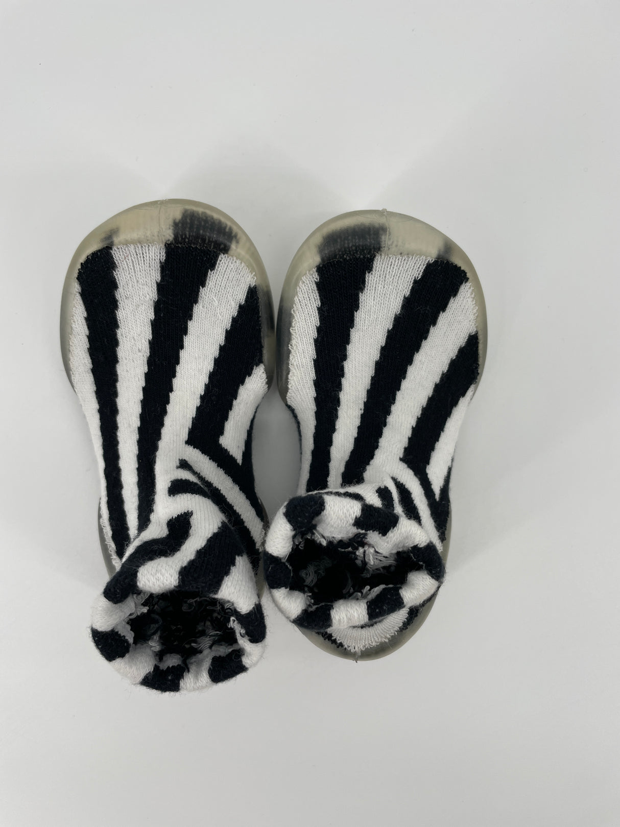 Sloffen Zwart Wit Strepen Maat 24 / 25