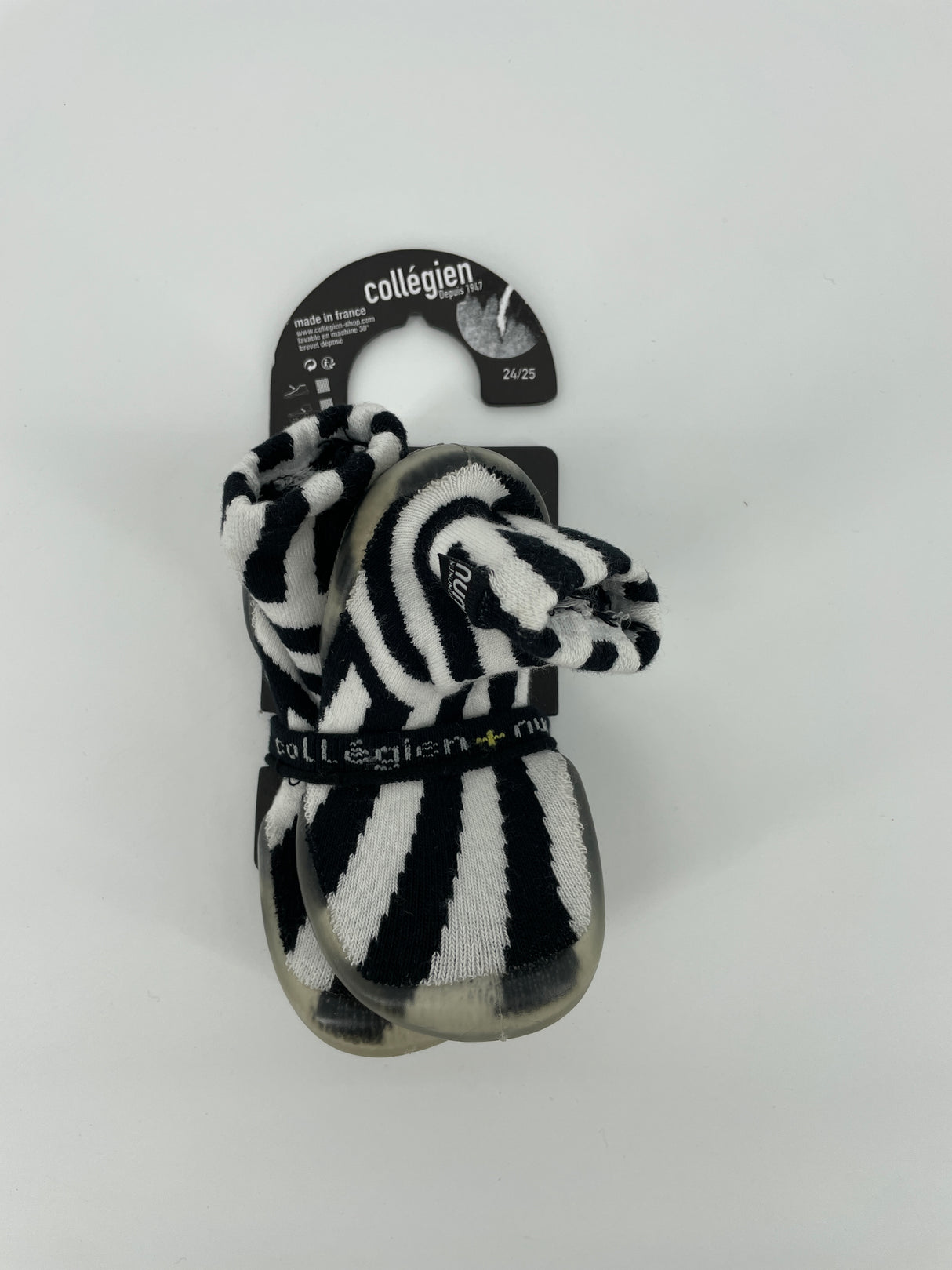 Sloffen Zwart Wit Strepen Maat 24 / 25