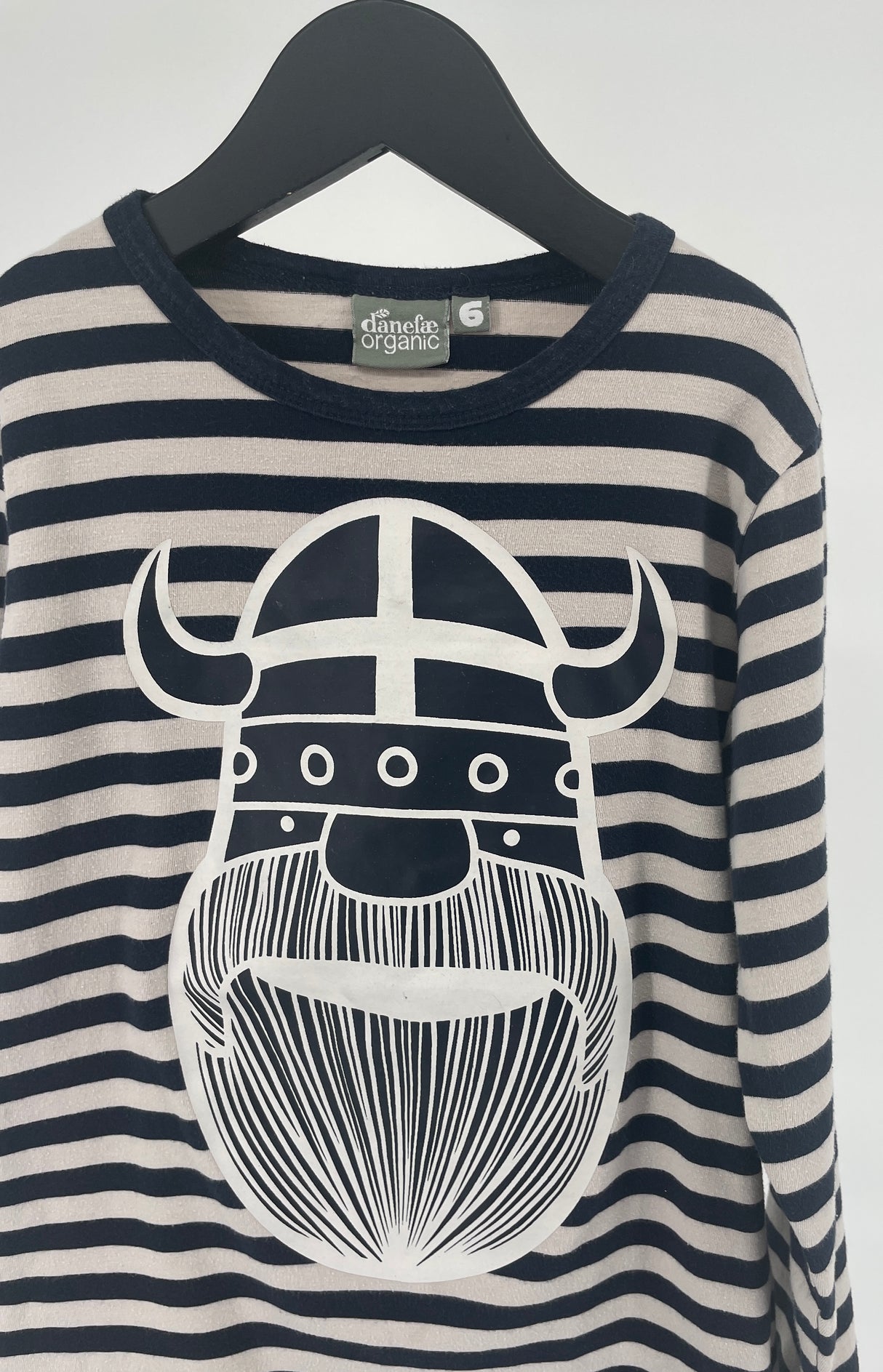 Longsleeve Donkerblauw Beige Gestreept Viking Maat 116