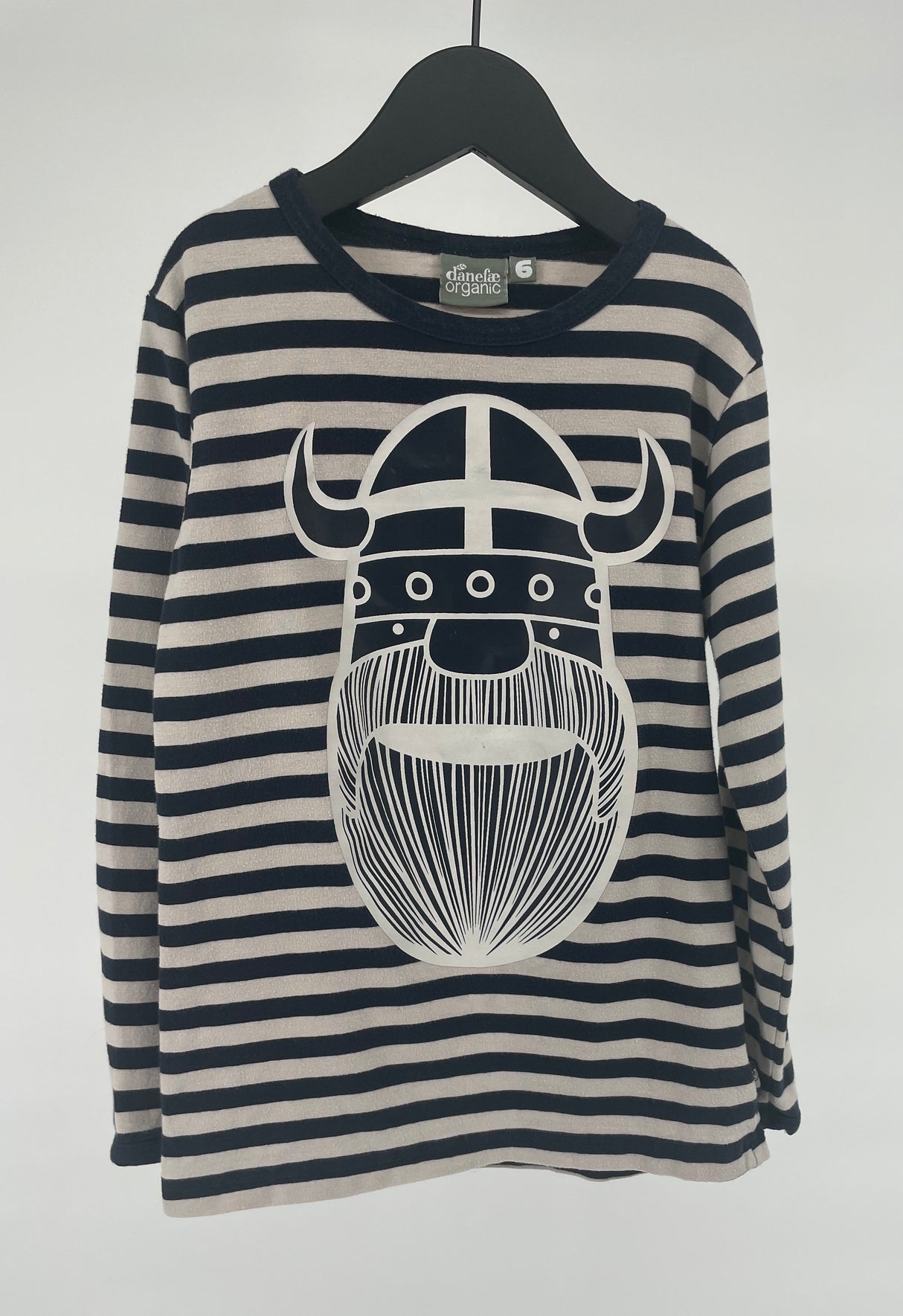 Longsleeve Donkerblauw Beige Gestreept Viking Maat 116