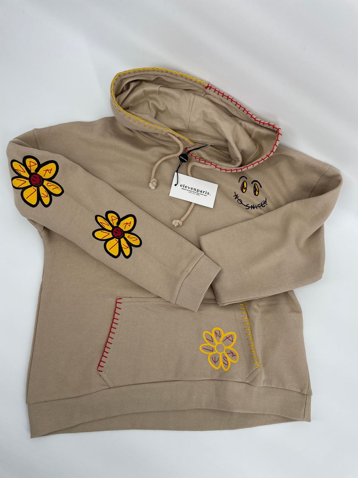 Hoodie Beige No Snitch Maat 158 / 164