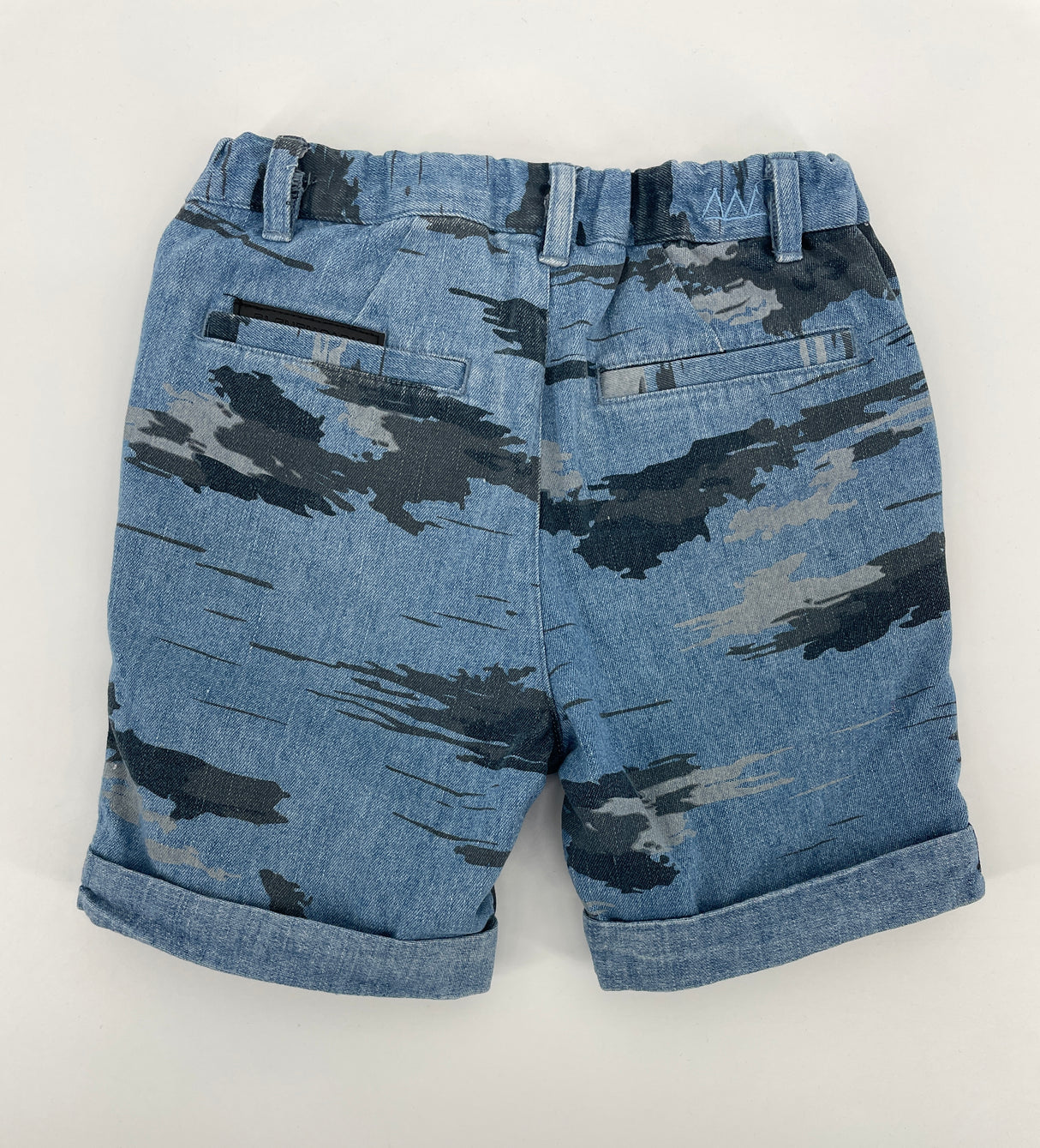 Korte Broek Blauw Camouflage Maat 116