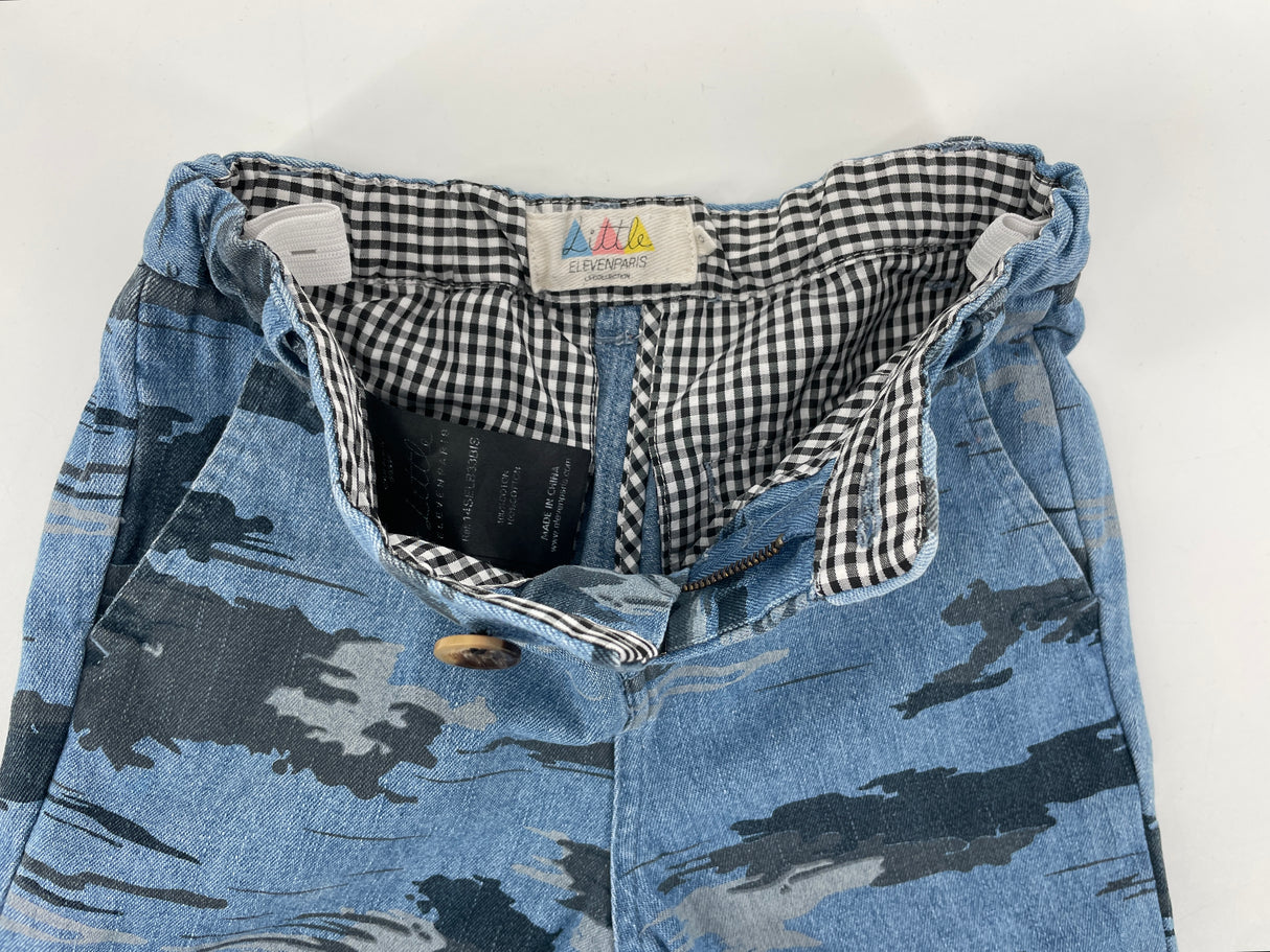 Korte Broek Blauw Camouflage Maat 116