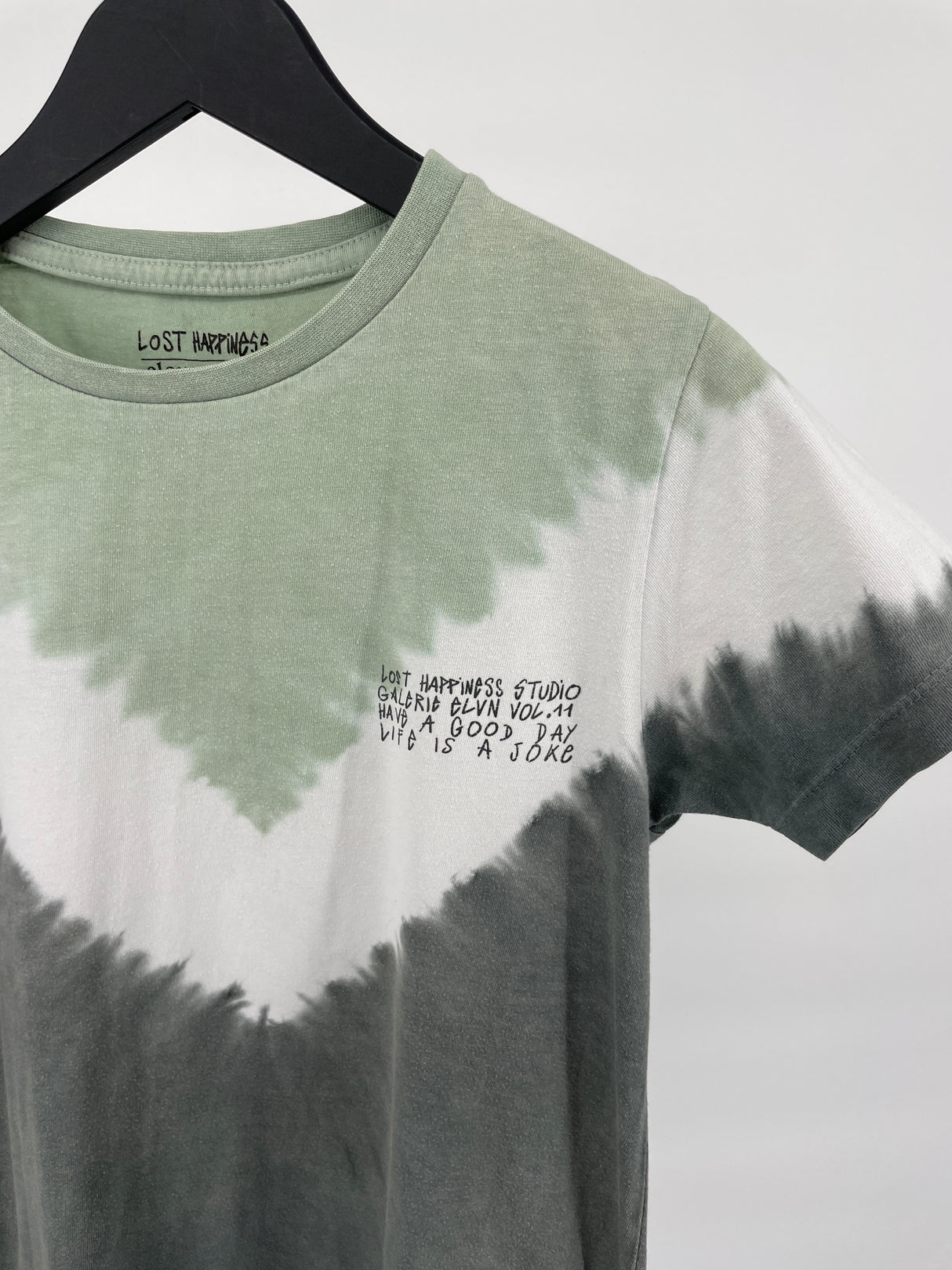 T-shirt Tie Dye Groen Beige Grijs Maat 146 / 152