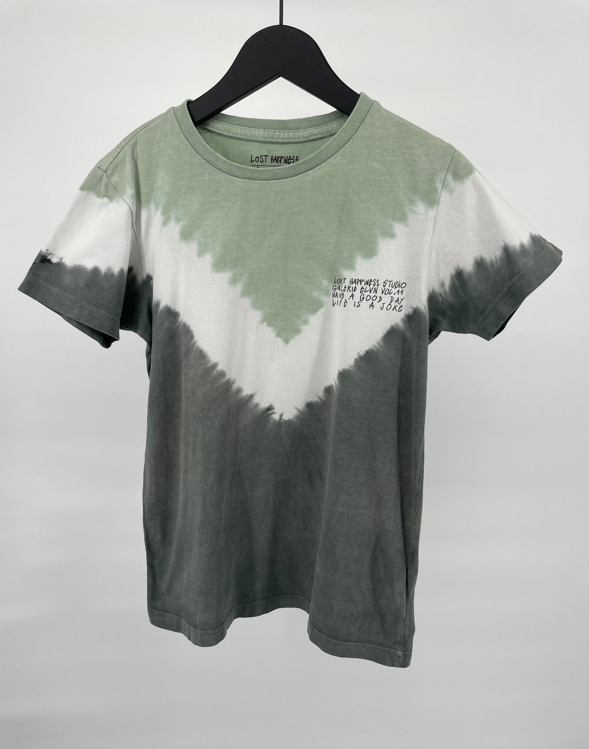 T-shirt Tie Dye Groen Beige Grijs Maat 146 / 152