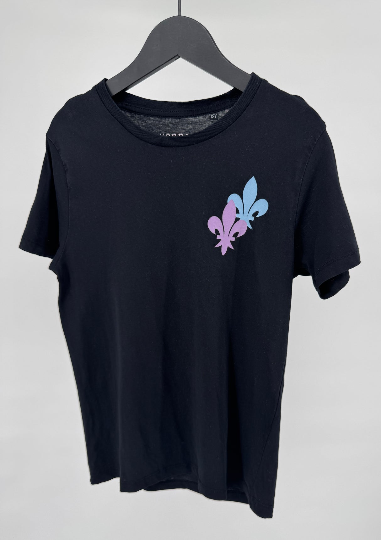 T-shirt Zwart No Snitch Smiley Print Maat 152