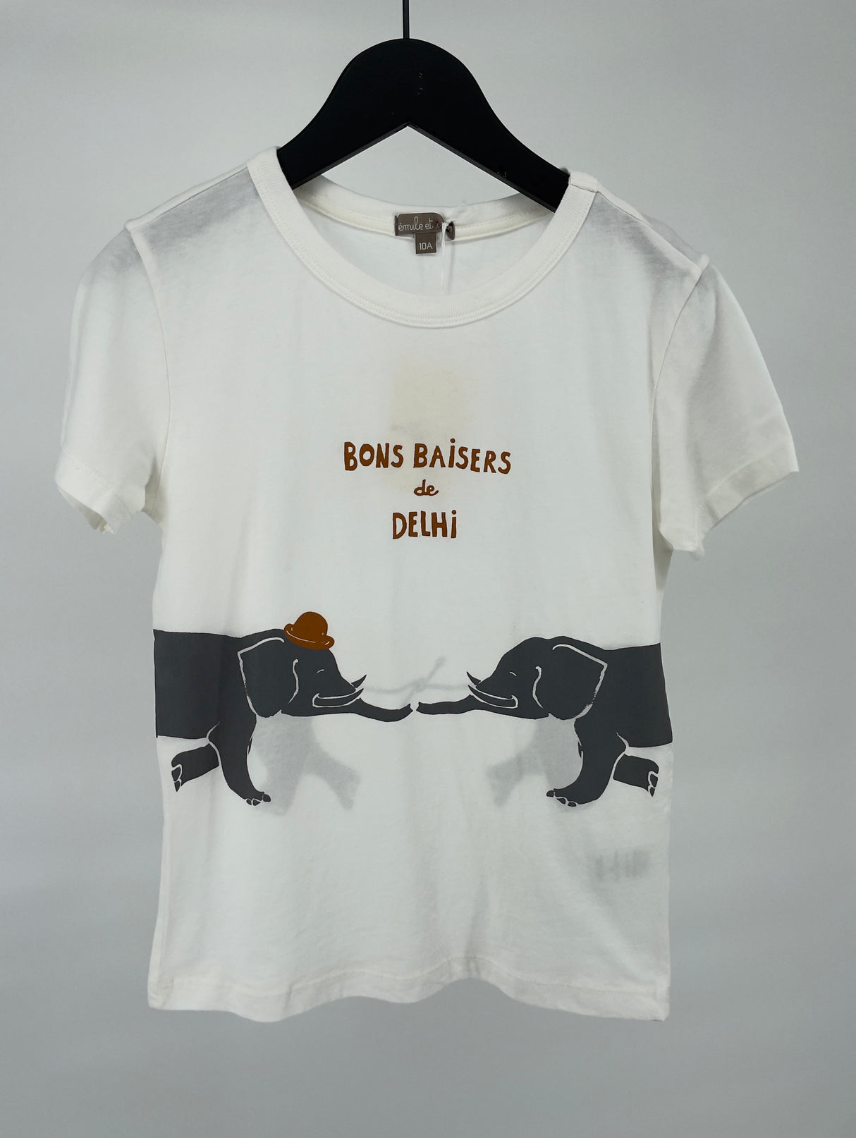 T-shirt Beige Olifanten Maat 140