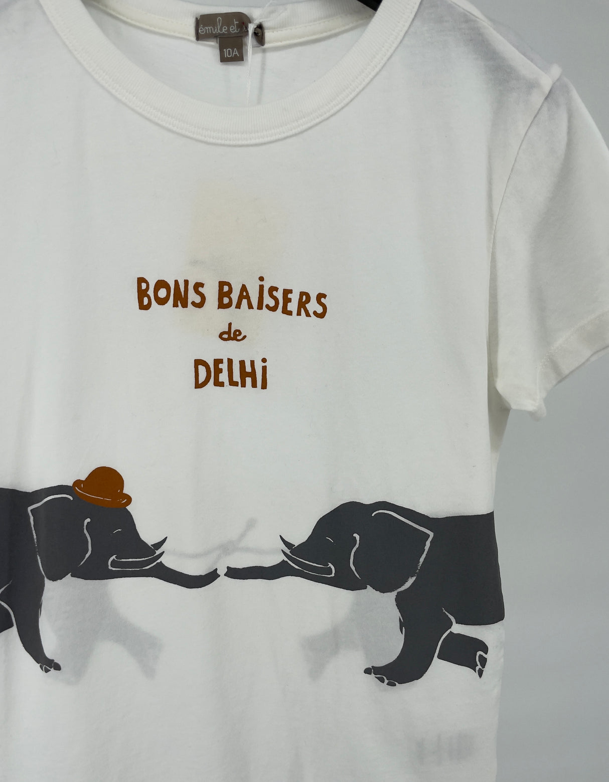 T-shirt Beige Olifanten Maat 140