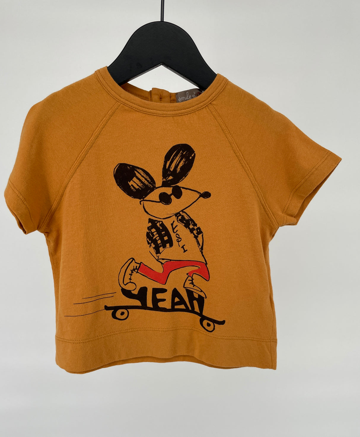 T-shirt Bruin Skate Muis Yeah Maat 86