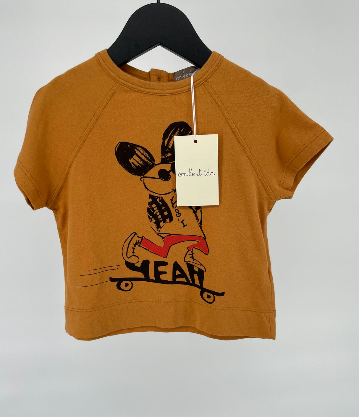 T-shirt Bruin Skate Muis Yeah Maat 86