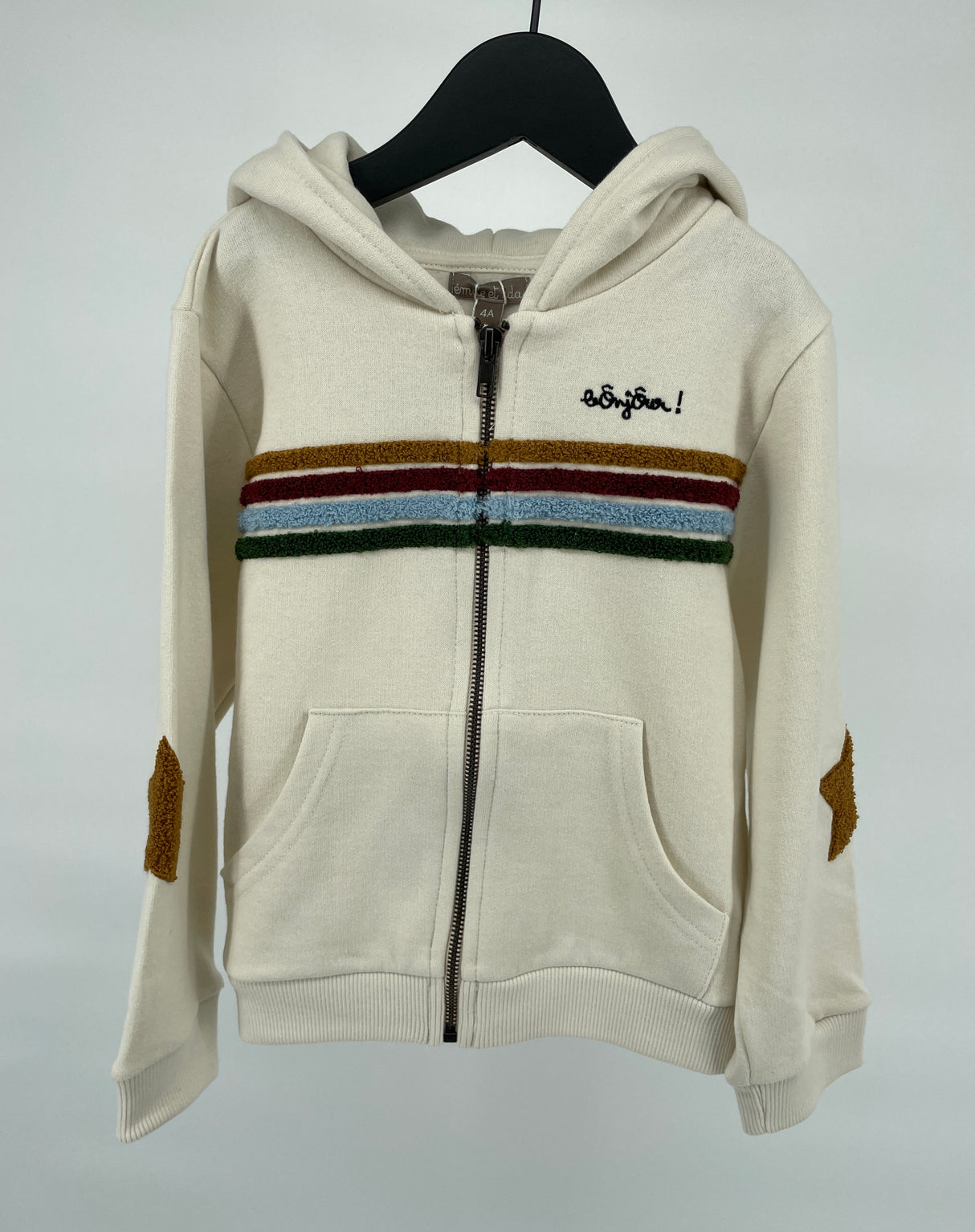 Vest Capuchon Beige Sterren Maat 104