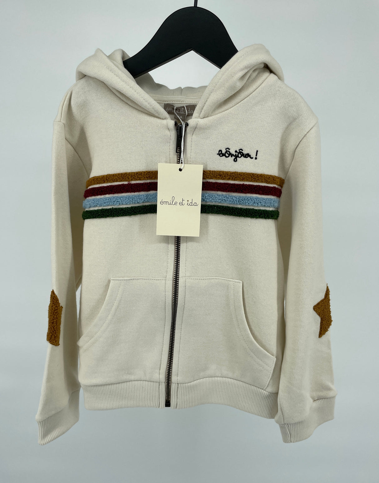 Vest Capuchon Beige Sterren Maat 104