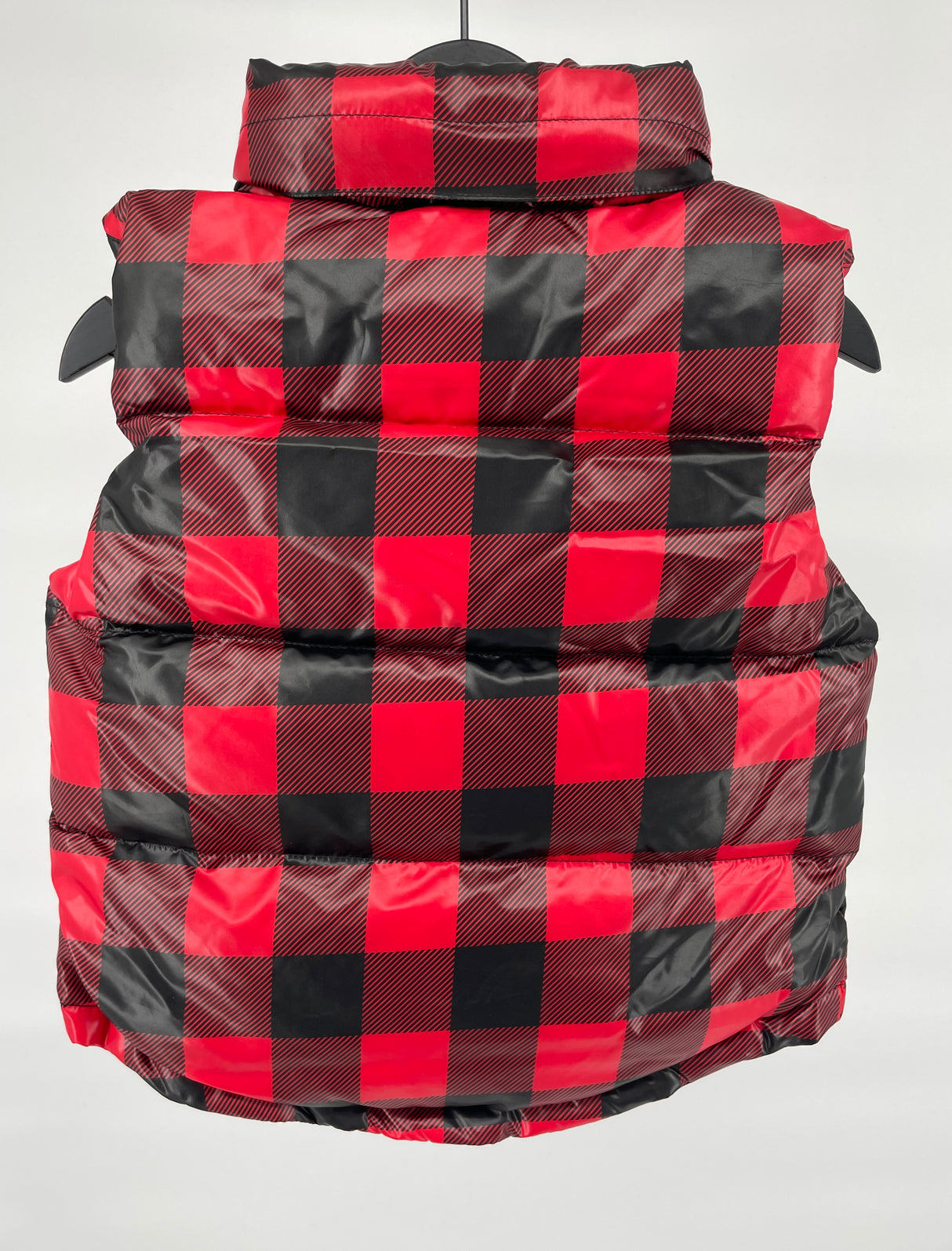 Bodywarmer Dons Rood Zwart Geblokt Maat 110