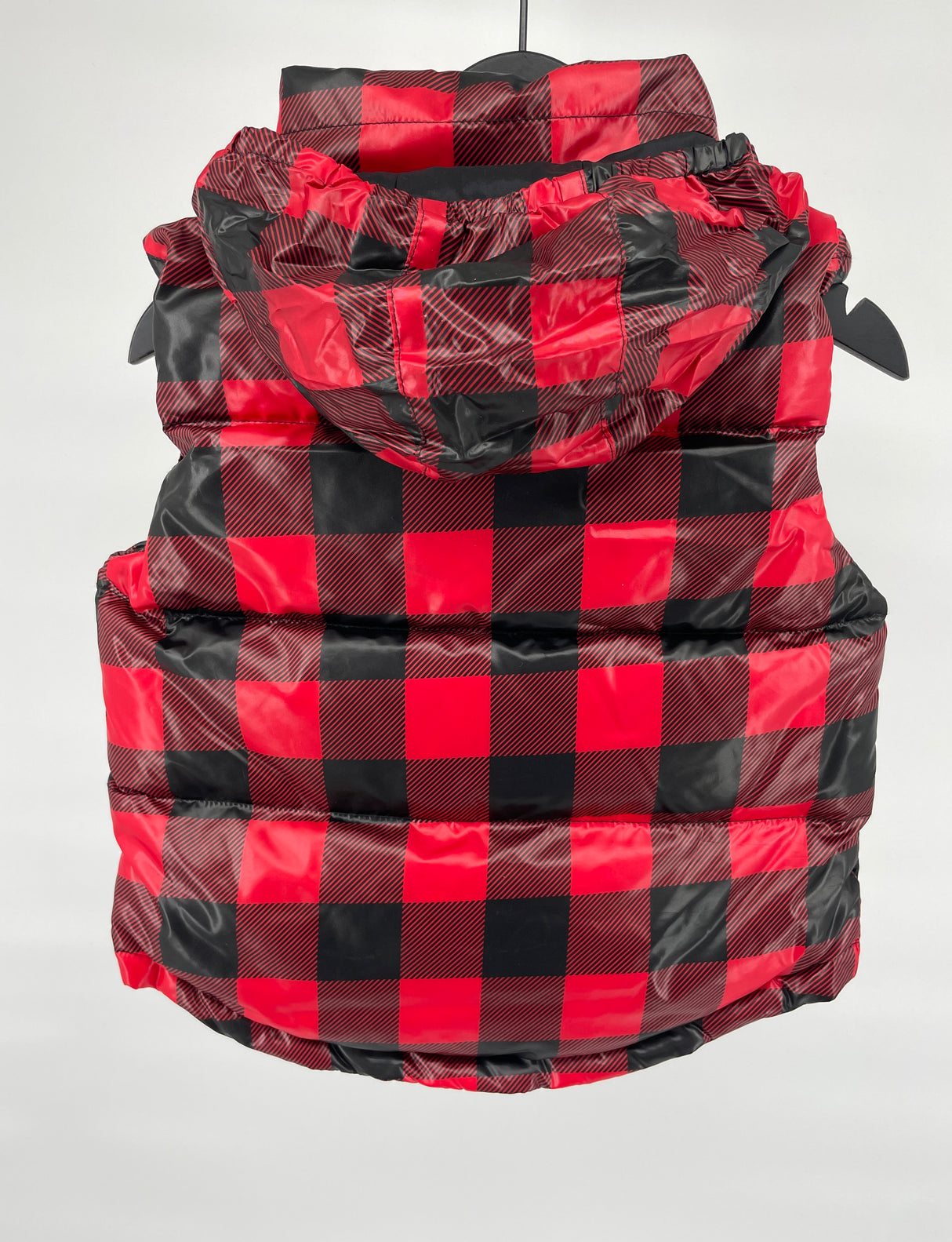 Bodywarmer Dons Rood Zwart Geblokt Maat 110