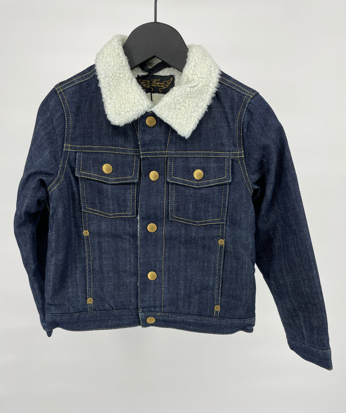 Spijkerjas Donkerblauw Gevoerd