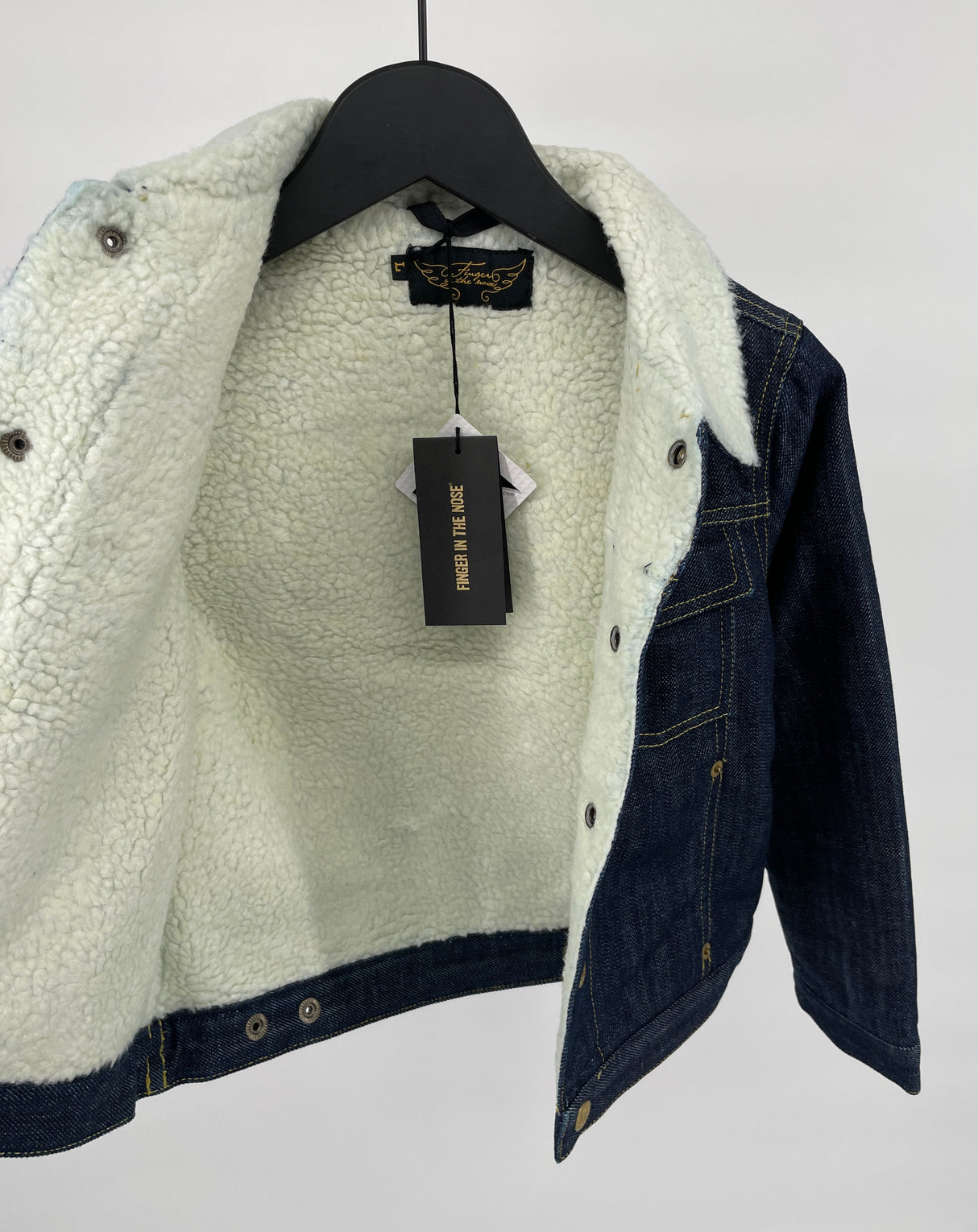 Spijkerjas Donkerblauw Gevoerd