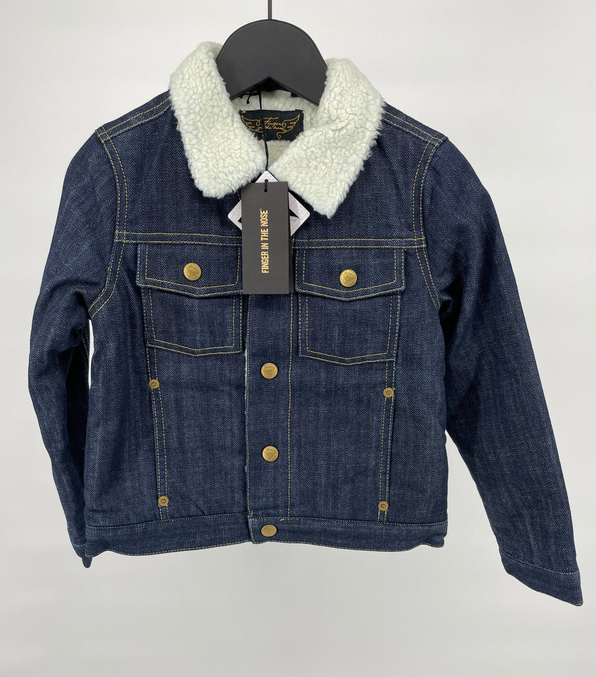 Spijkerjas Donkerblauw Gevoerd